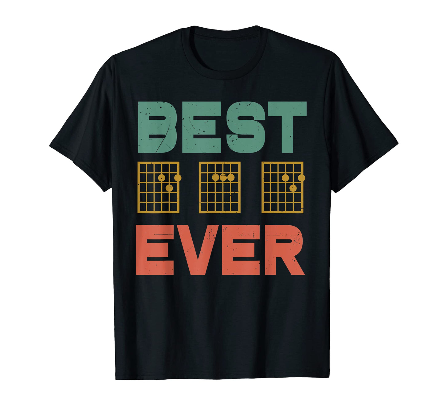 Best Dad Ever Chord Guitar Musician T-Shirt - Aesthetic Graphic Men Women - T-Shirt, Sweatshirt, Hoodie