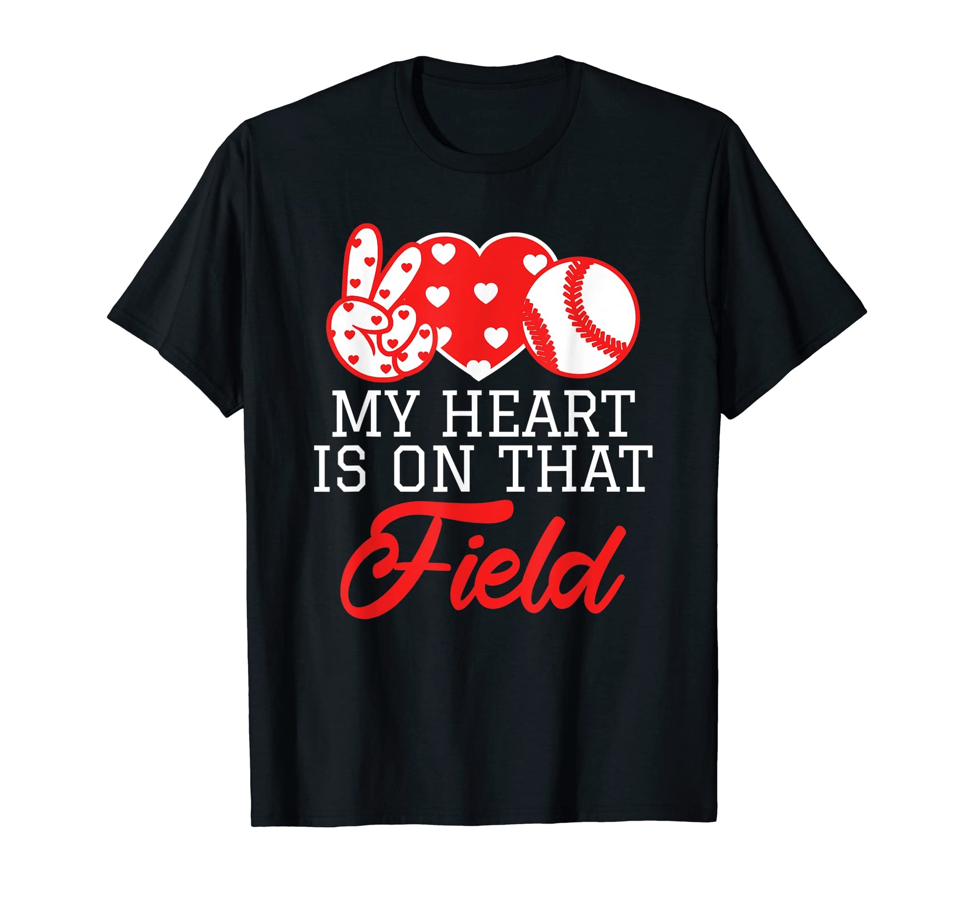My Heart Is That Field Softball T-Shirt - Aesthetic Graphic for Adults - T-Shirt, Sweatshirt, Hoodie