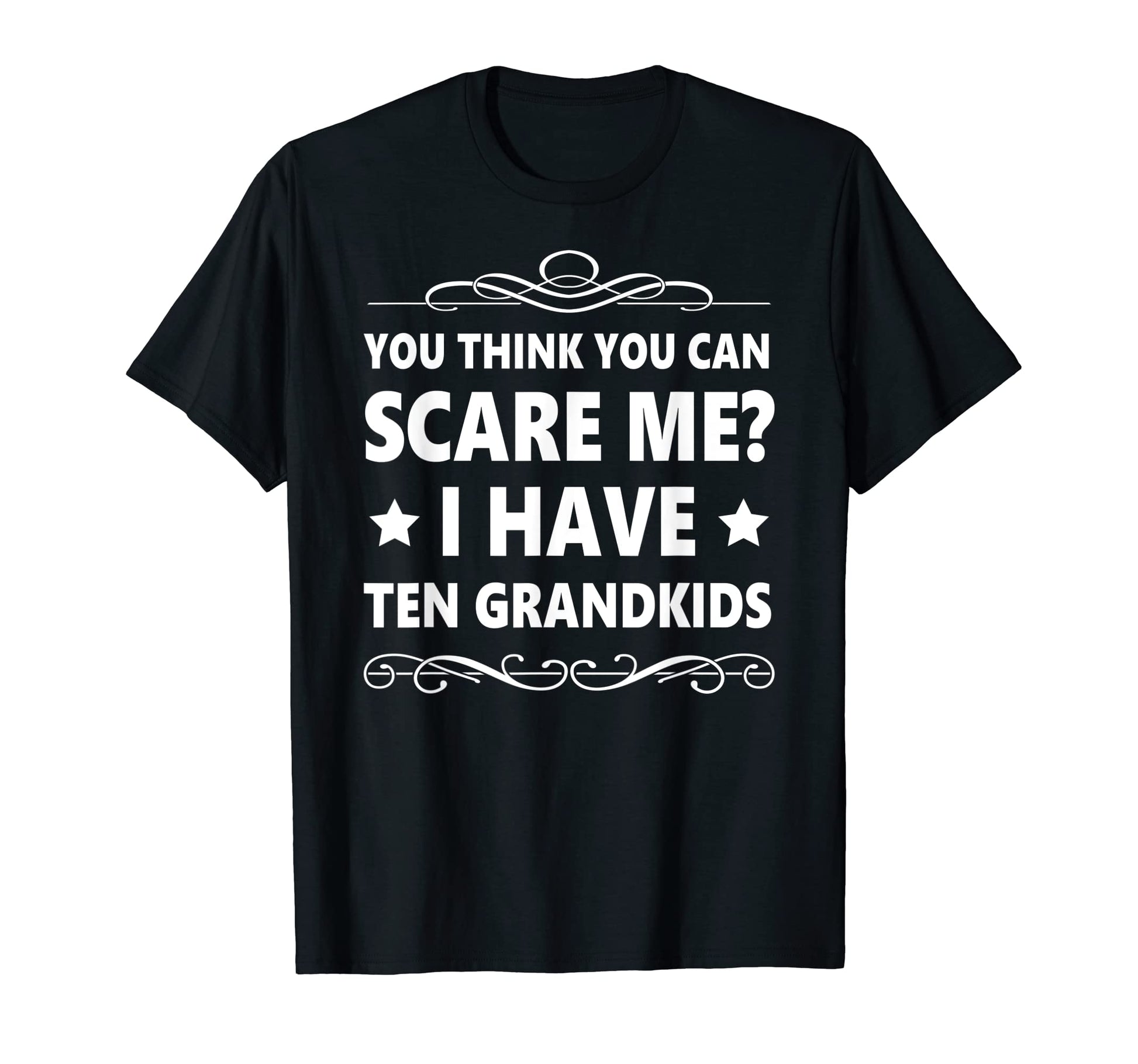 Grandpa 10 Grandkids Papa Pops Joke T-Shirt - Minimalist Print Men Women - T-Shirt, Sweatshirt, Hoodie