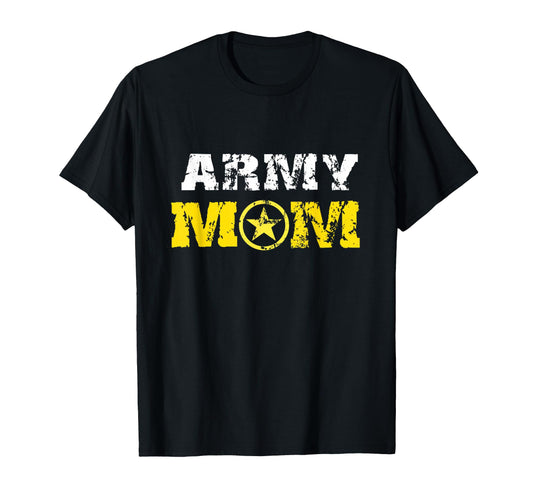 Army Mom Distressed Font Army Logo Mom Us T-Shirt - Graphic Print Unisex - T-Shirt, Sweatshirt, Hoodie