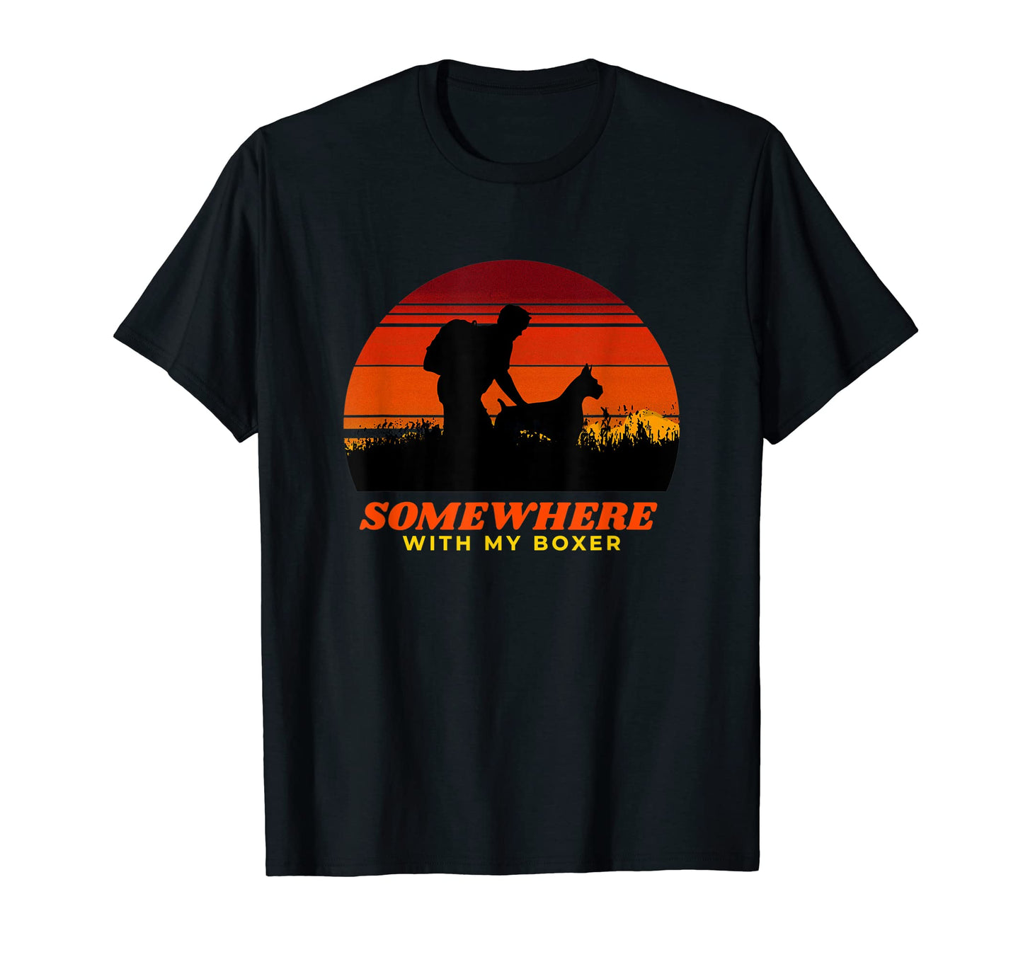 Somewhere My Boxer Mens Outdoor T-Shirt - Aesthetic Graphic Unisex - T-Shirt, Sweatshirt, Hoodie