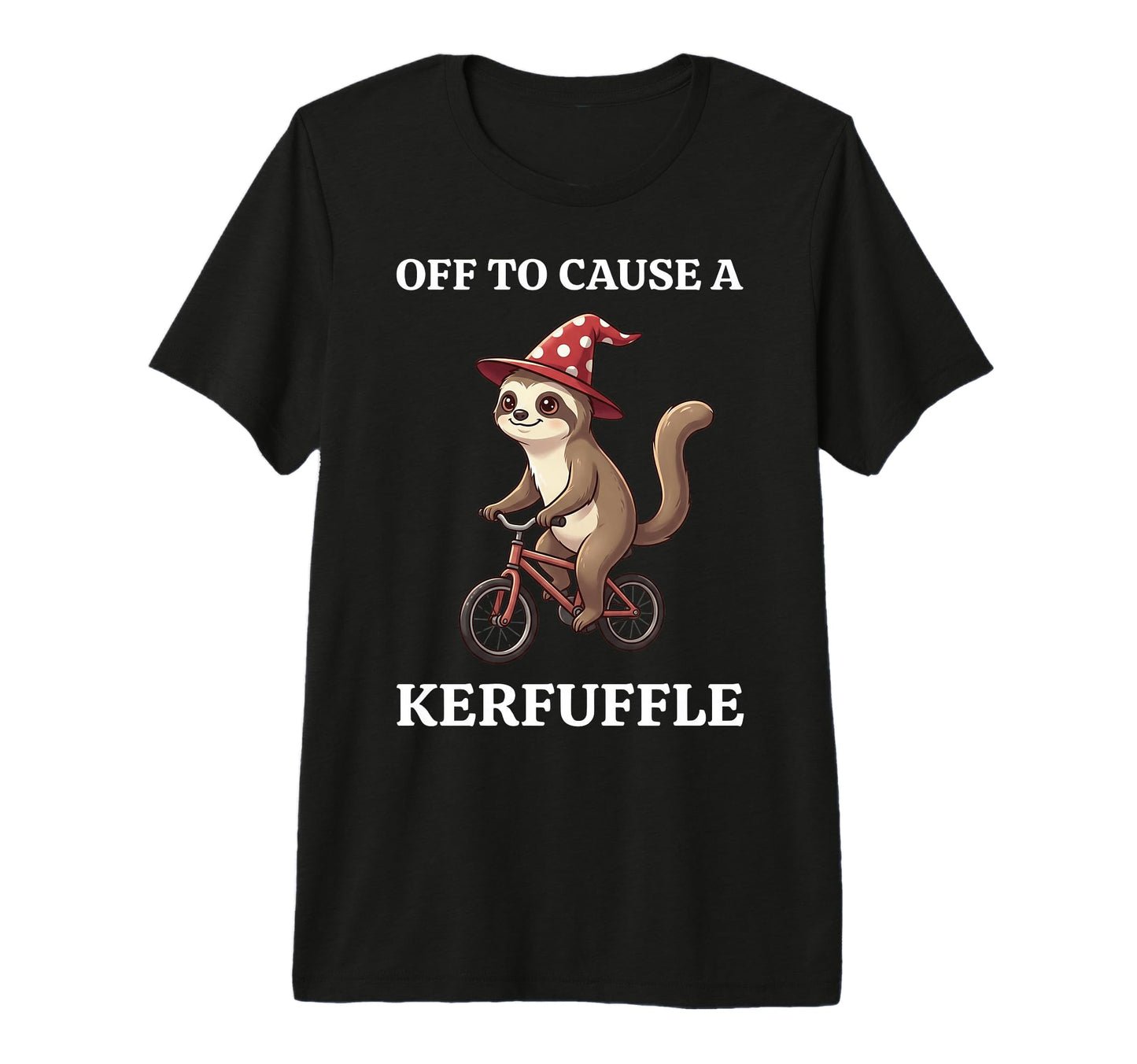 Off To Cause Kerfuffle Sloth Funny T-Shirt - Novelty Apparel Unisex - T-Shirt, Sweatshirt, Hoodie