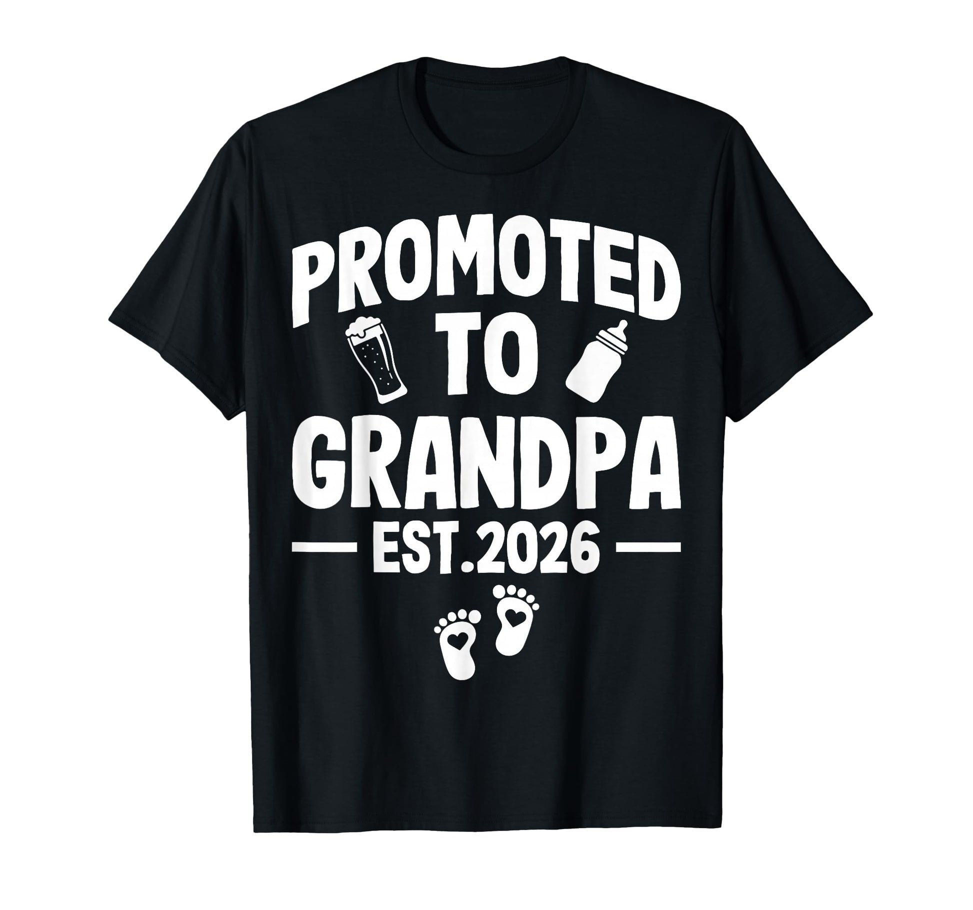 Promoted To Grandpa Est 2026 Gender T-Shirt - Aesthetic Graphic for Adults - T-Shirt, Sweatshirt, Hoodie