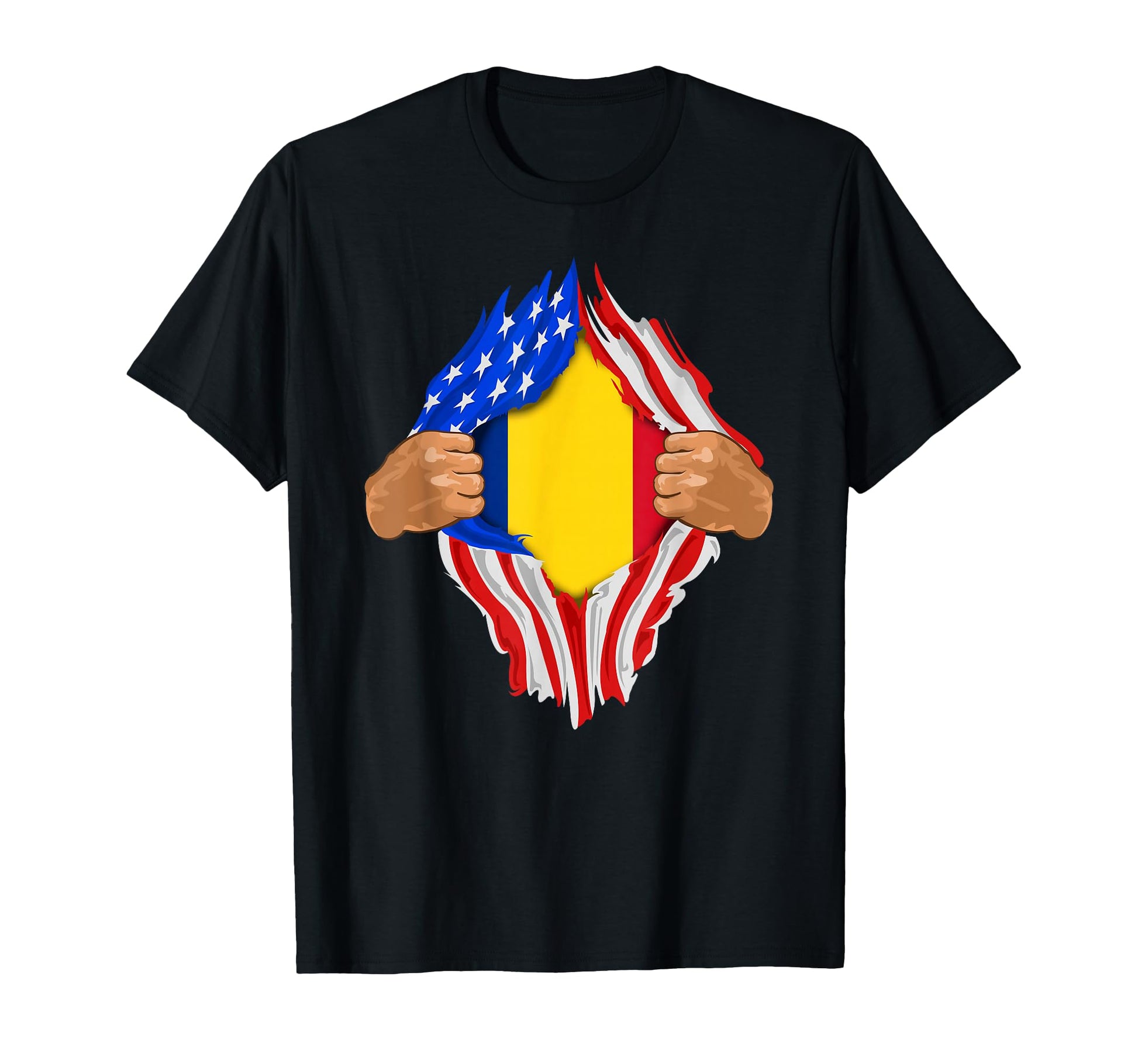 Romanian Blood Inside Me Romania Flag T-Shirt - Graphic Print for Adults - T-Shirt, Sweatshirt, Hoodie