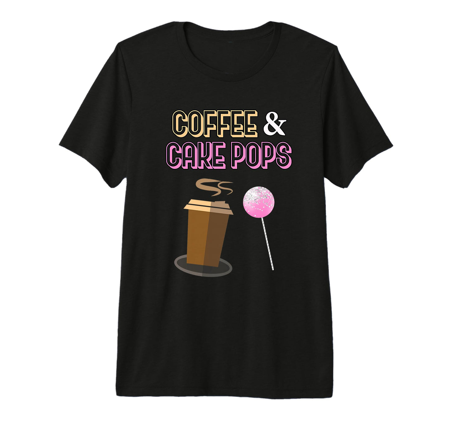 Coffee And Cake Pops T-Shirt - Minimalist Print Unisex - T-Shirt, Sweatshirt, Hoodie