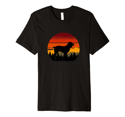 Boykin Dog Sunset Distressed Hiking T-Shirt - Novelty Apparel Men Women - T-Shirt, Sweatshirt, Hoodie