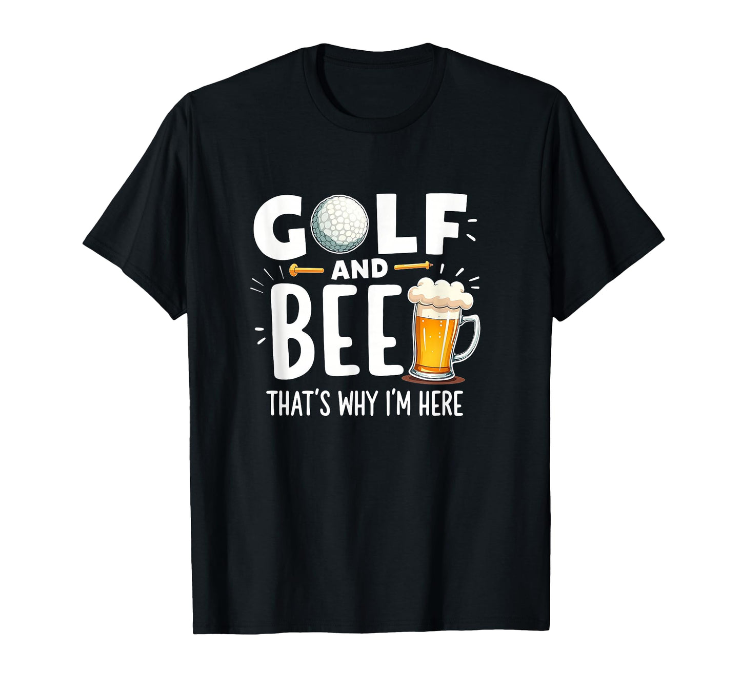 Golf And Beer Joke Dad Funny Fathers T-Shirt - Trendy Graphic for Adults - T-Shirt, Sweatshirt, Hoodie