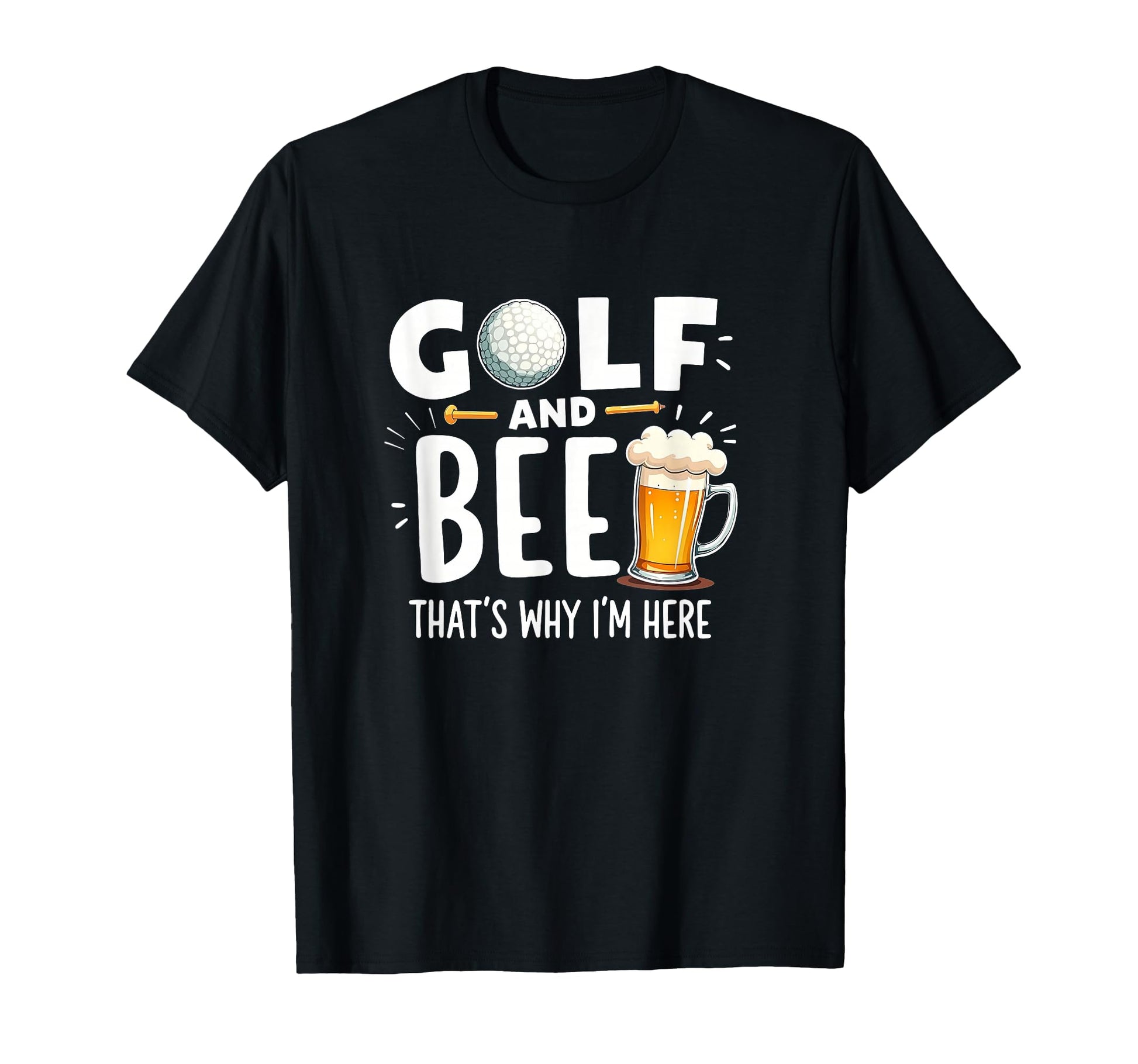 Golf And Beer Joke Dad Funny Fathers T-Shirt - Trendy Graphic for Adults - T-Shirt, Sweatshirt, Hoodie