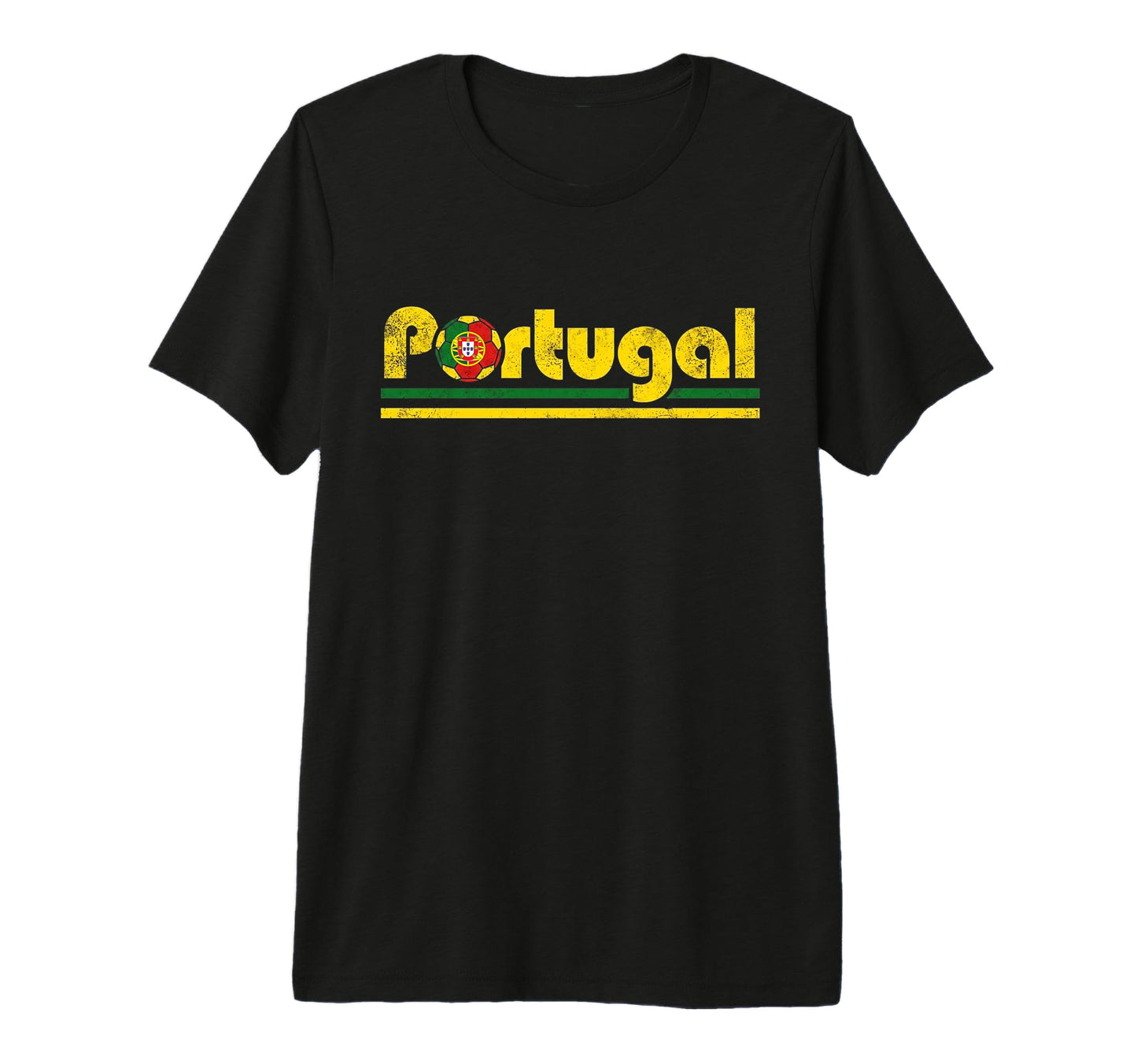 Portugal Por 26 Fan Flag Tri Blend T-Shirt - Novelty Apparel for Adults - T-Shirt, Sweatshirt, Hoodie