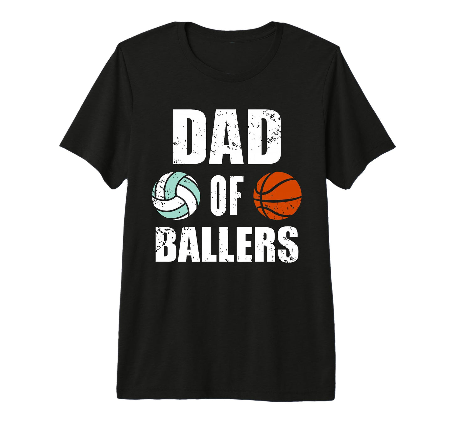 Mens Dad Ballers Funny Volleyball T-Shirt - Custom Art Print Men Women - T-Shirt, Sweatshirt, Hoodie