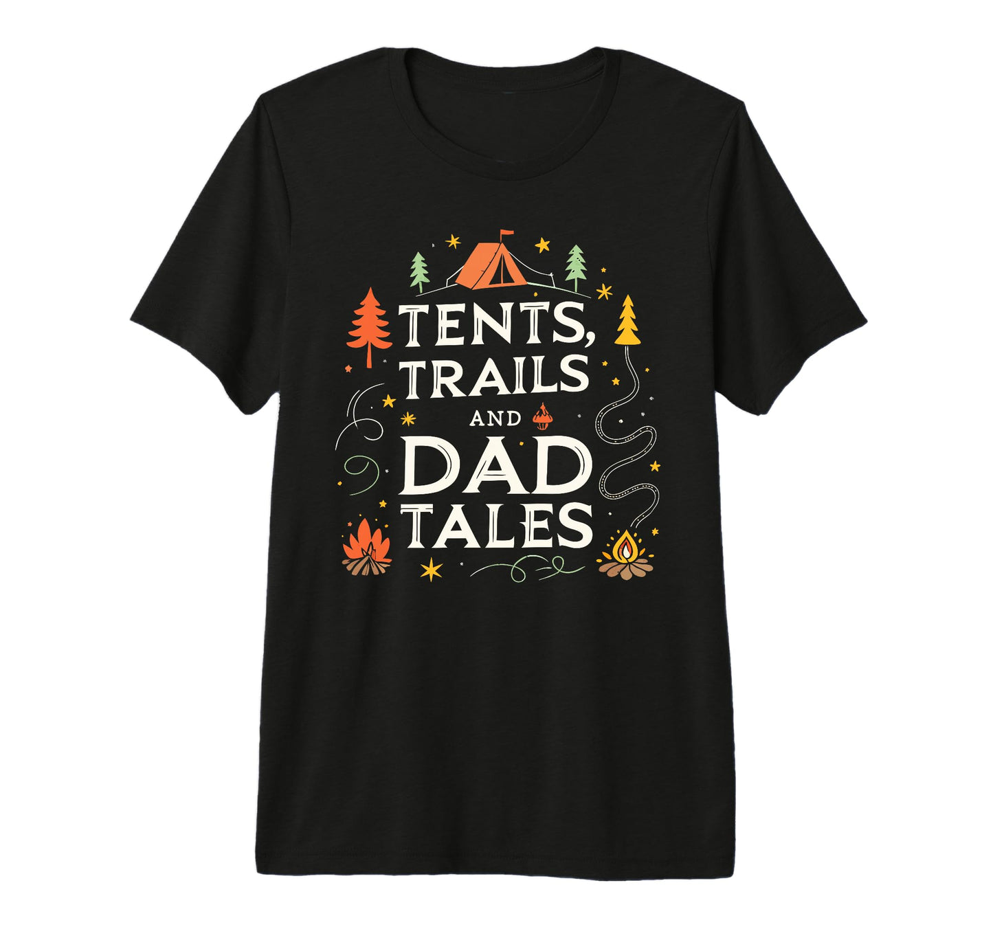 Fathers Day Escape Campfire Nights T-Shirt - Custom Art Print Men Women - T-Shirt, Sweatshirt, Hoodie