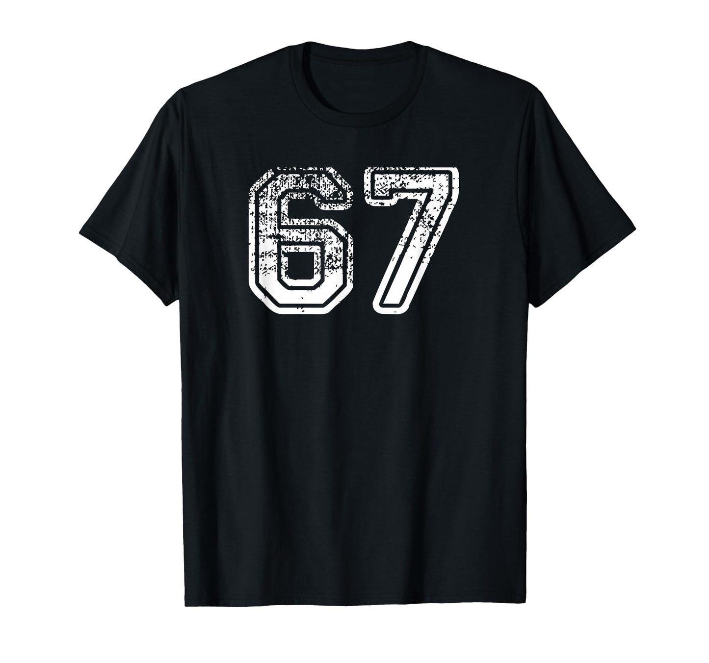 Number 67 Baseball Football Soccer T-Shirt - Minimalist Print Men Women - T-Shirt, Sweatshirt, Hoodie