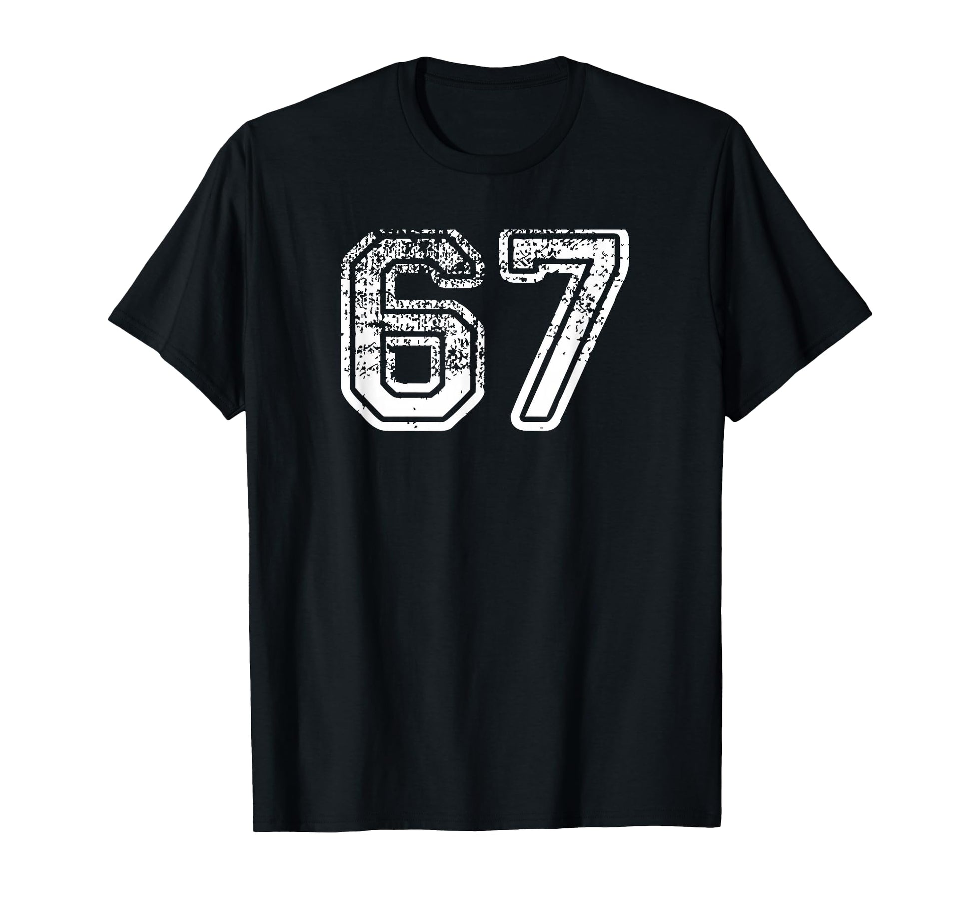 Number 67 Baseball Football Soccer T-Shirt - Minimalist Print Men Women - T-Shirt, Sweatshirt, Hoodie
