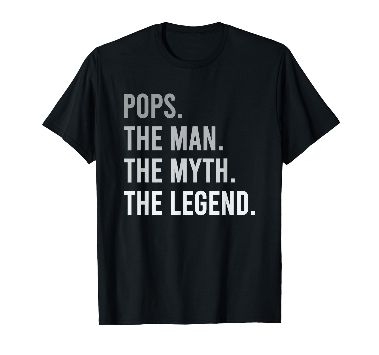 Pops Myth Legend Funny Gift Dad Grandpa T-Shirt - Custom Art Print Unisex - T-Shirt, Sweatshirt, Hoodie