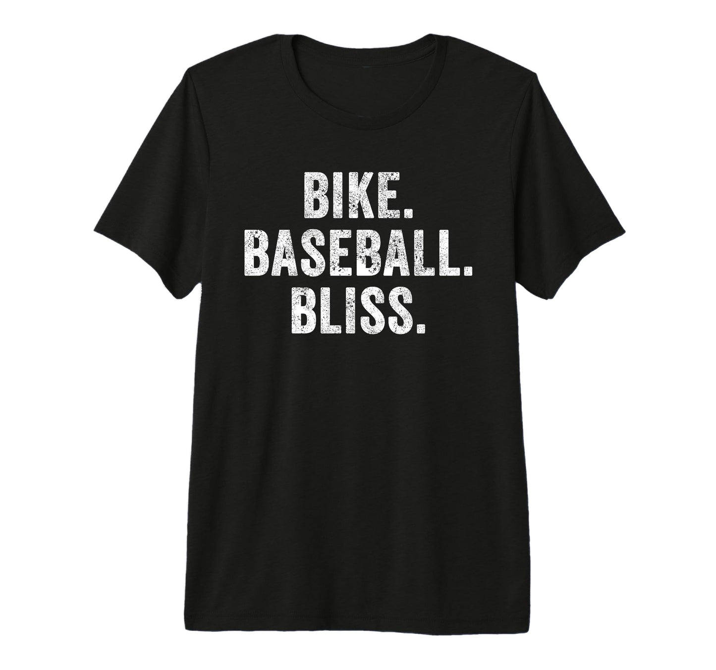 Funny Cycling Biker Bike Baseball Bliss T-Shirt - Minimalist Print Unisex - T-Shirt, Sweatshirt, Hoodie