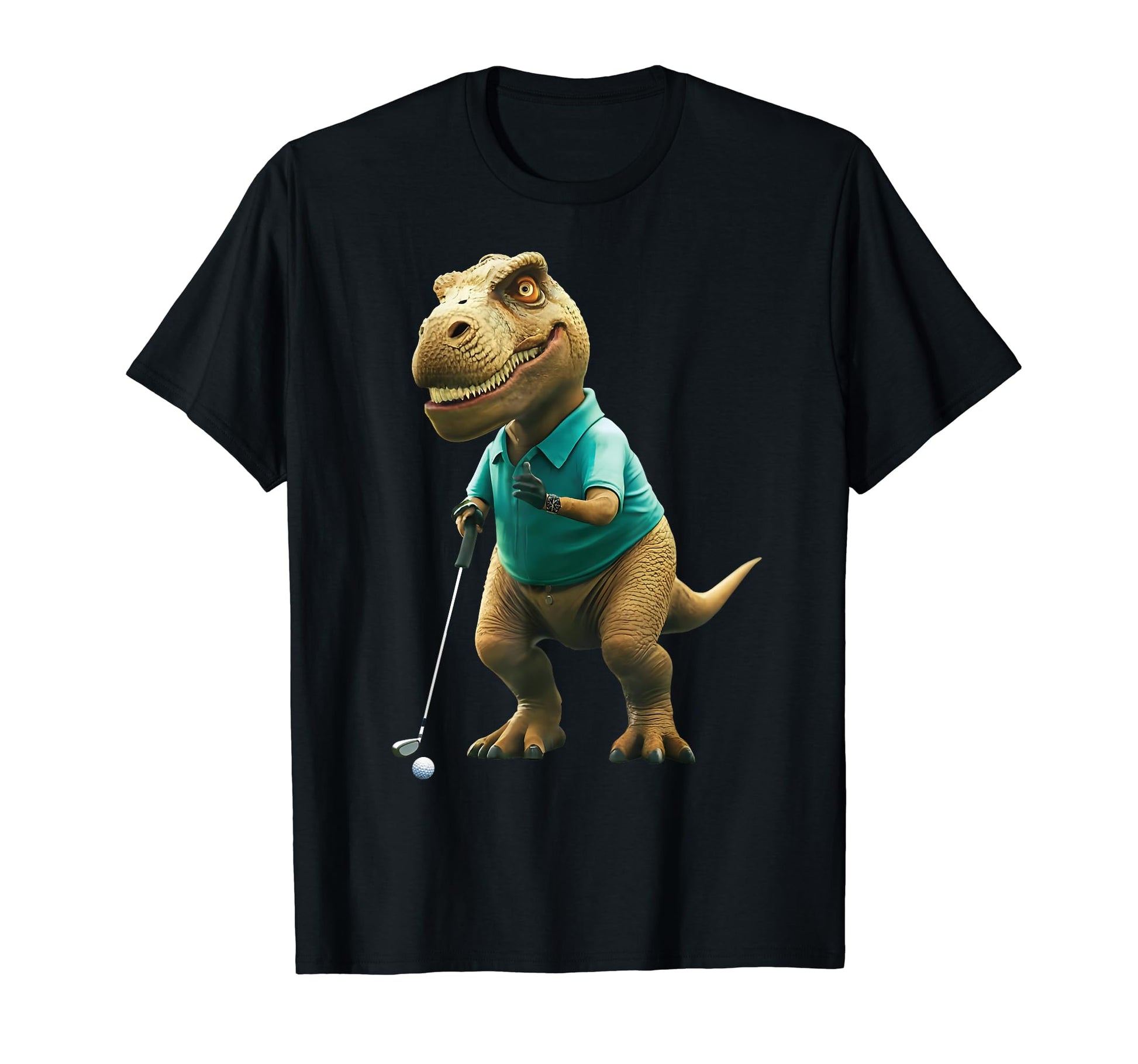 Golf Dinosaur Trex Dad Golfing Golfer Club T-Shirt - Graphic Print Unisex - T-Shirt, Sweatshirt, Hoodie
