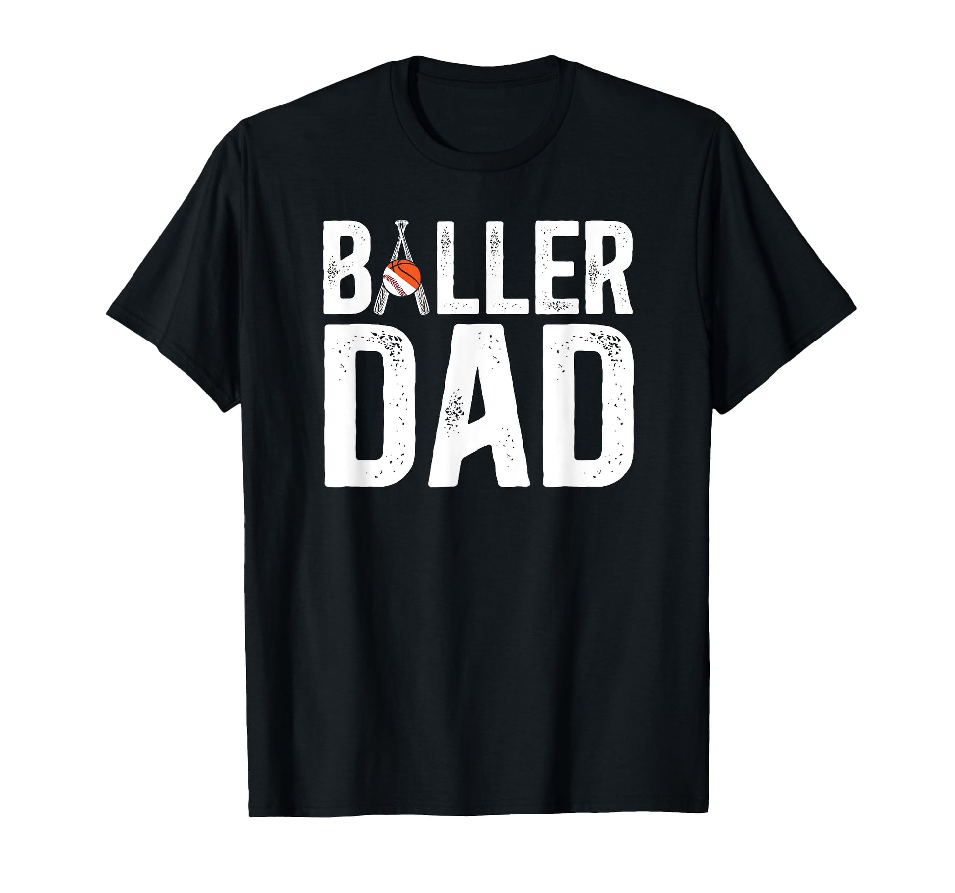 Baller Dad Proud Baseball Basketball T-Shirt - Trendy Graphic Men Women - T-Shirt, Sweatshirt, Hoodie