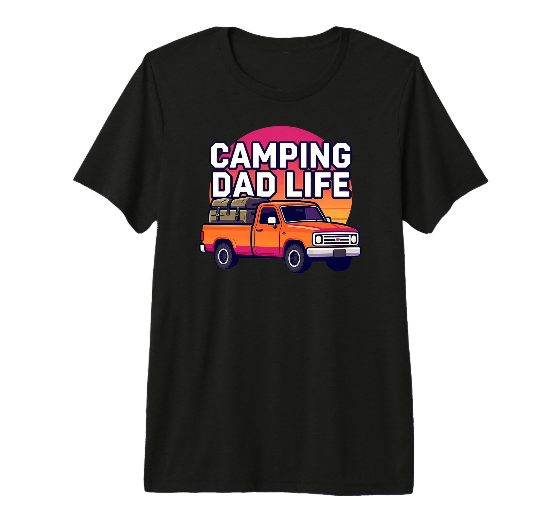 Camping Dad Life Truck Outdoors Tri Blend T-Shirt - Trendy Graphic Unisex - T-Shirt, Sweatshirt, Hoodie