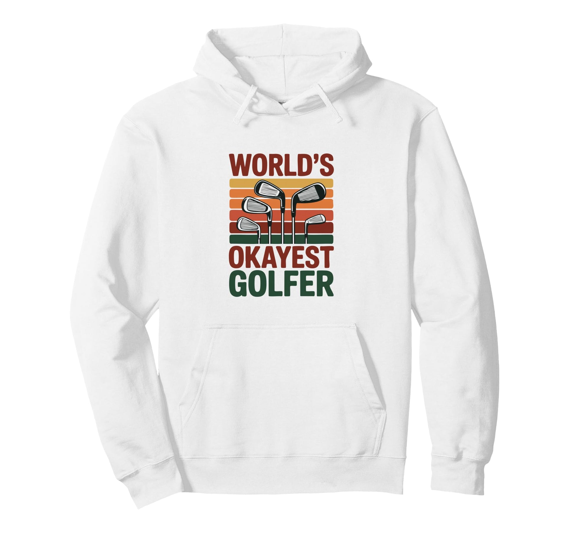 Worlds Okayest Golfer Golf Hoodie - Trendy Graphic Men Women - T-Shirt, Sweatshirt, Hoodie