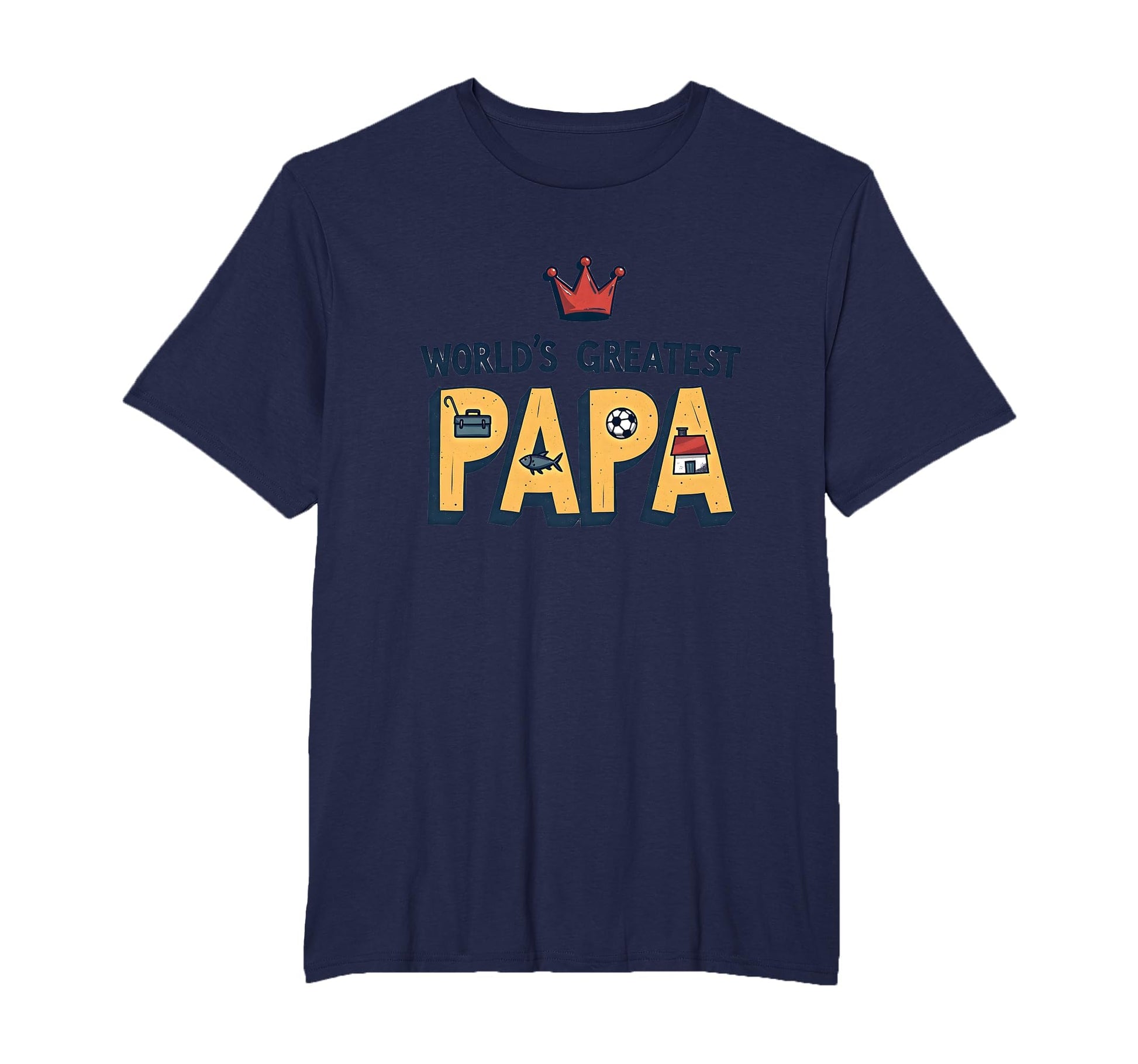 Worlds Greatest Papa Crowned Champion T-Shirt - Unique Graphic for Adults - T-Shirt, Sweatshirt, Hoodie