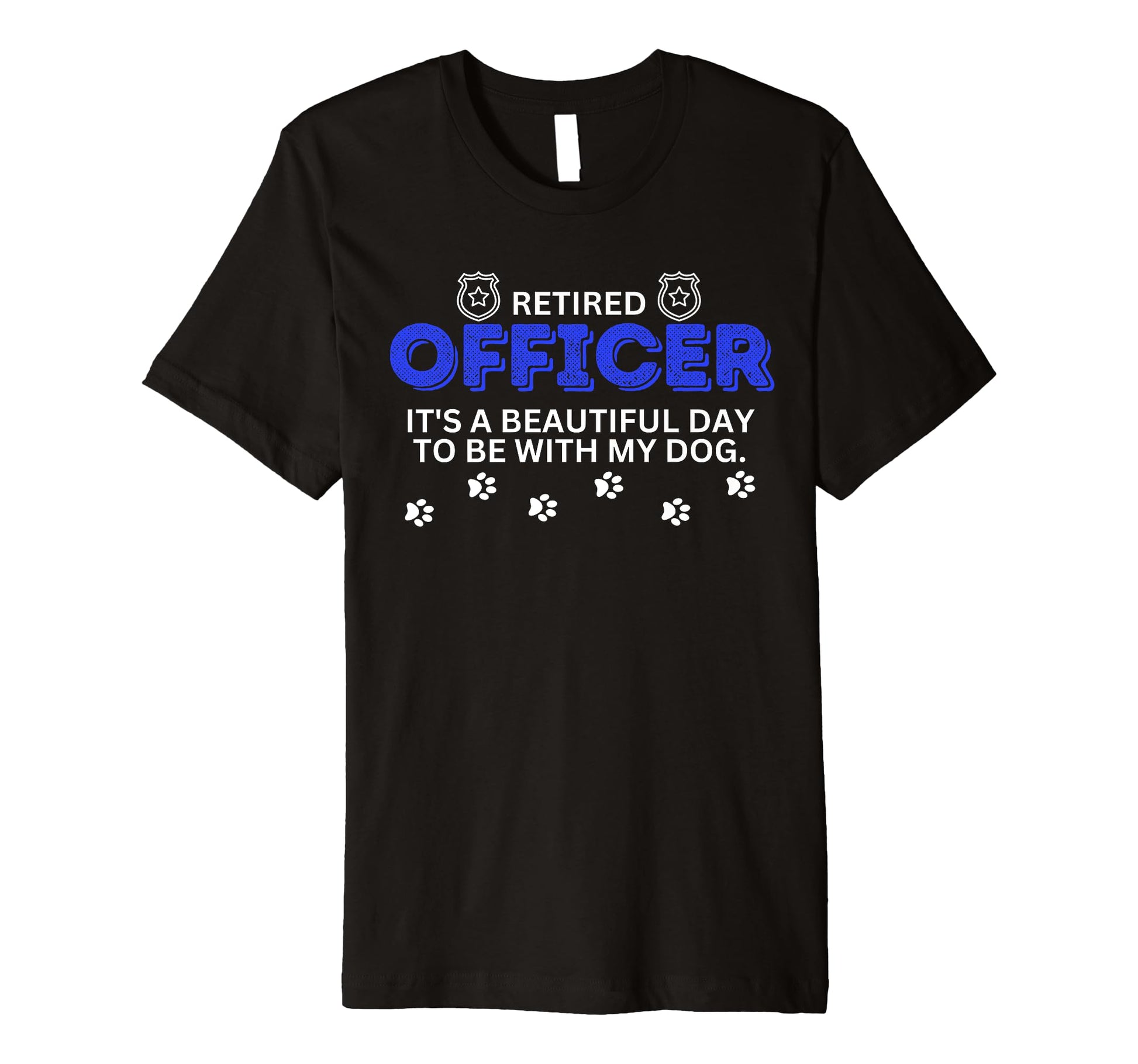 Retired Police Officer Thin Blue T-Shirt - Custom Art Print for Adults - T-Shirt, Sweatshirt, Hoodie
