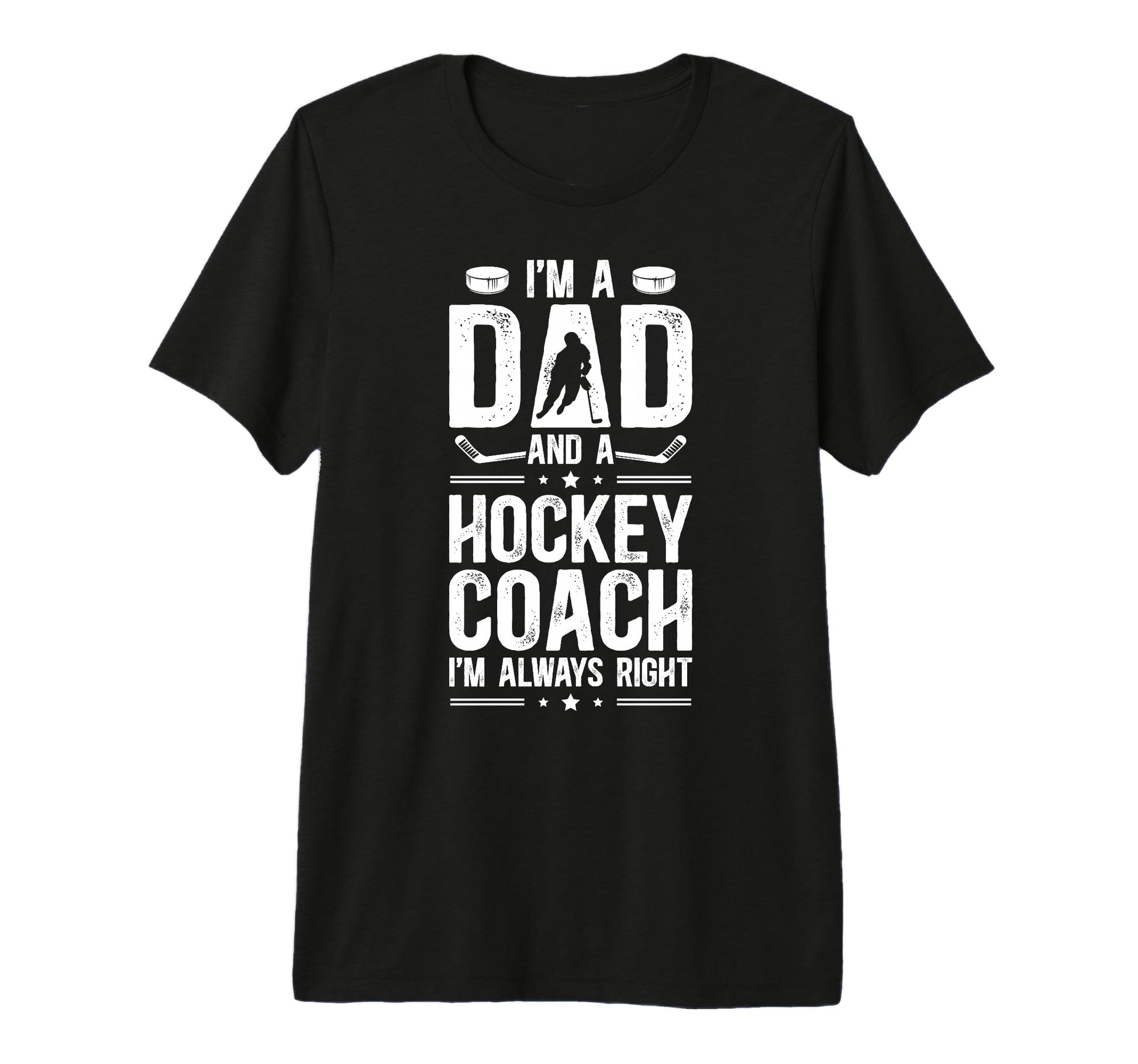Mens Im Dad And Hockey Coach Ice T-Shirt - Unique Graphic for Adults - T-Shirt, Sweatshirt, Hoodie