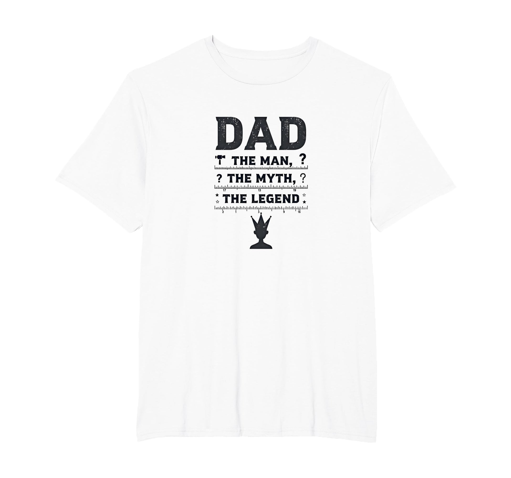Funny Dads Dad Myth Legend Crown T-Shirt - Fun Novelty Design for Adults - T-Shirt, Sweatshirt, Hoodie