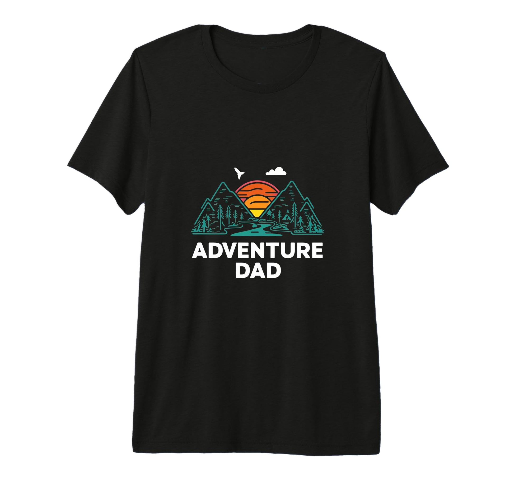 Adventure Dad Hiking Father Tri Blend T-Shirt - Graphic Print Men Women - T-Shirt, Sweatshirt, Hoodie