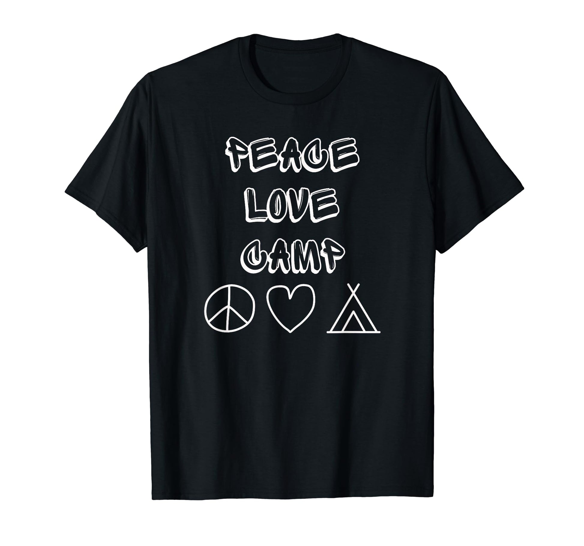 Peace Love Camp Tent Camper Dad Gift T-Shirt - Novelty Apparel Men Women - T-Shirt, Sweatshirt, Hoodie