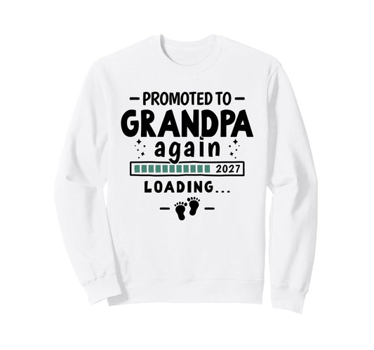 2Nd Time Grandpa Announcement Sweatshirt - Trendy Graphic for Adults - T-Shirt, Sweatshirt, Hoodie