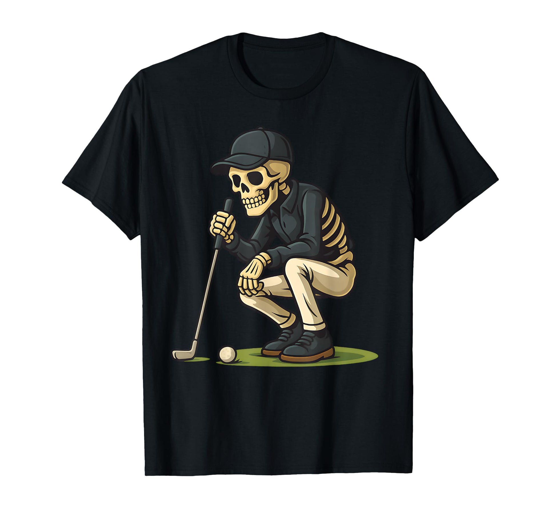 Skeleton Golf Halloween Golfer Golf T-Shirt - Trendy Graphic Men Women - T-Shirt, Sweatshirt, Hoodie