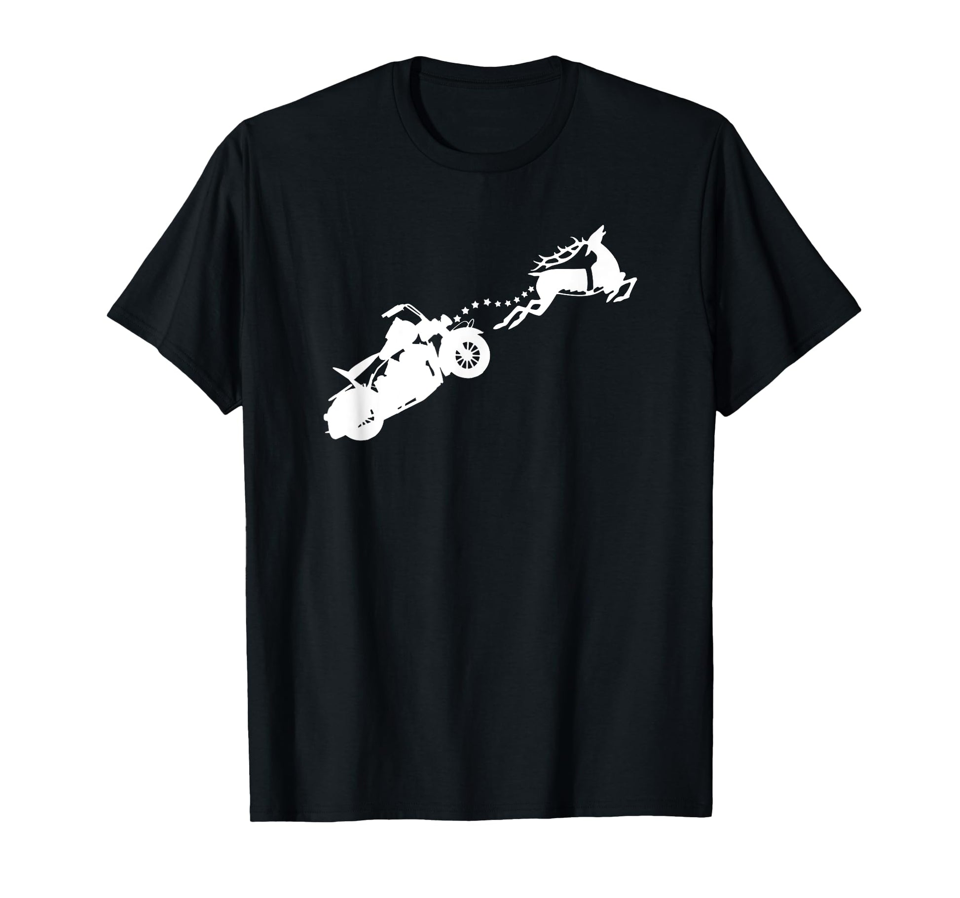 Motorcycle Motorbike Santa T-Shirt - Casual Everyday Wear Men Women - T-Shirt, Sweatshirt, Hoodie