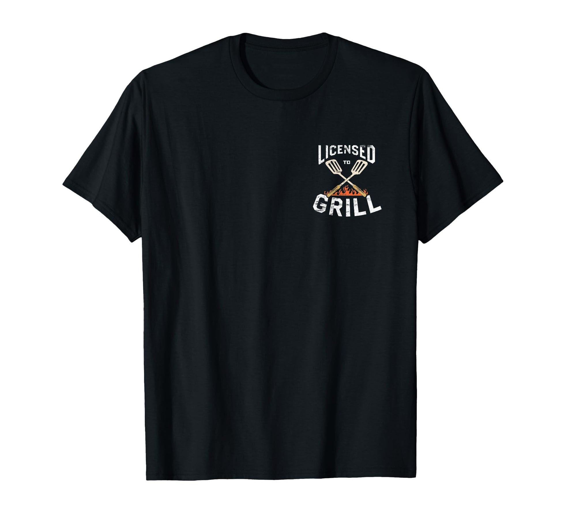 Mens Licensed To Grill Pocket Emblem Bbq T-Shirt - Novelty Apparel Unisex - T-Shirt, Sweatshirt, Hoodie