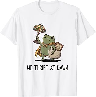 We Thrift At Dawn Funny Frog Thrifting Vintage Collector T-Shirt Unisex T-shirt, Sweatshirt, Hoodie, Long Sleeve Tee - T-Shirt, Sweatshirt, Hoodie
