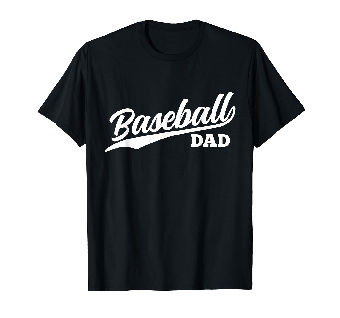 Baseball Dad 1970S Cursive Font Dark T-Shirt - Novelty Apparel Men Women - T-Shirt, Sweatshirt, Hoodie