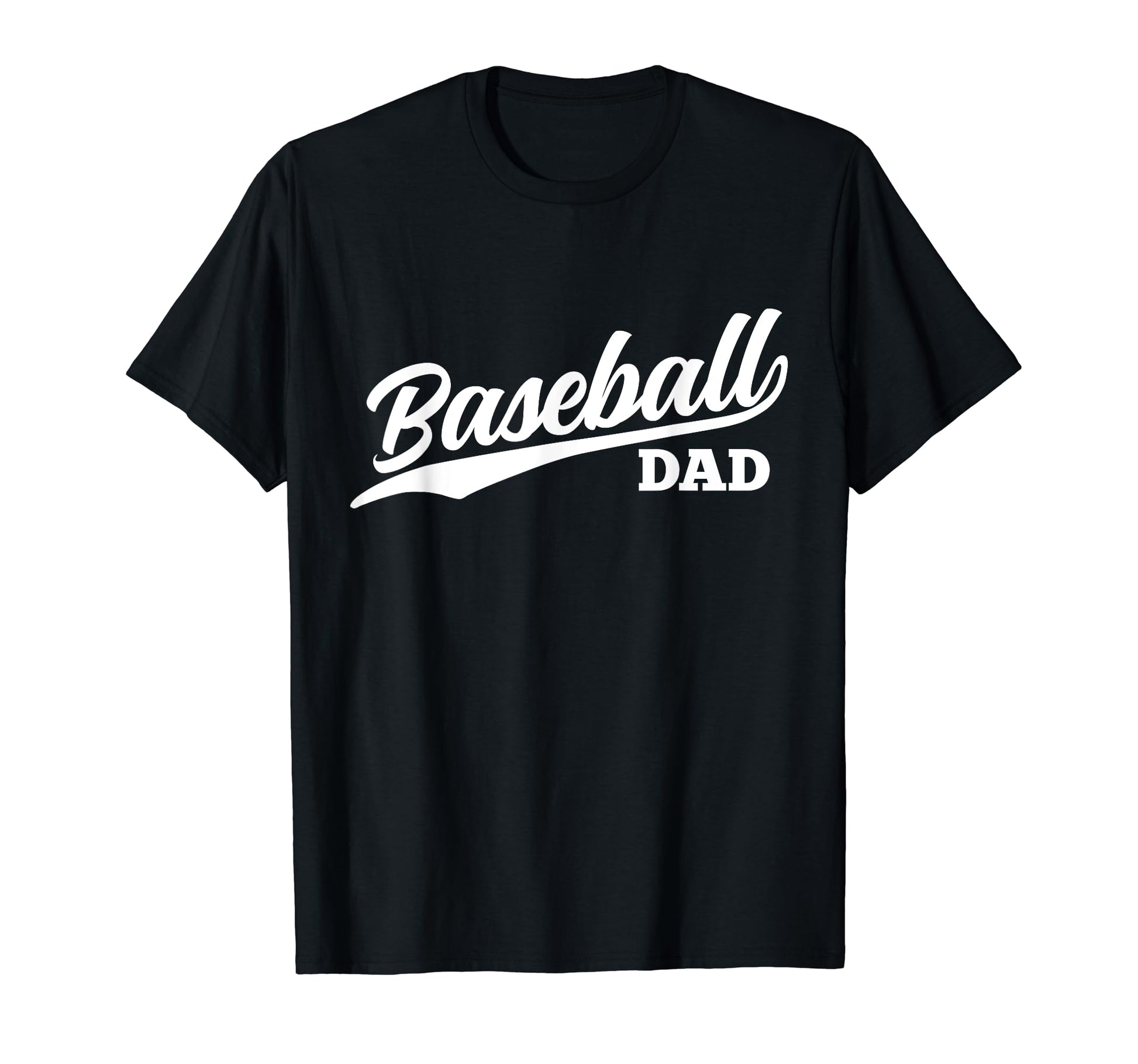 Baseball Dad 1970S Cursive Font Dark T-Shirt - Novelty Apparel Men Women - T-Shirt, Sweatshirt, Hoodie