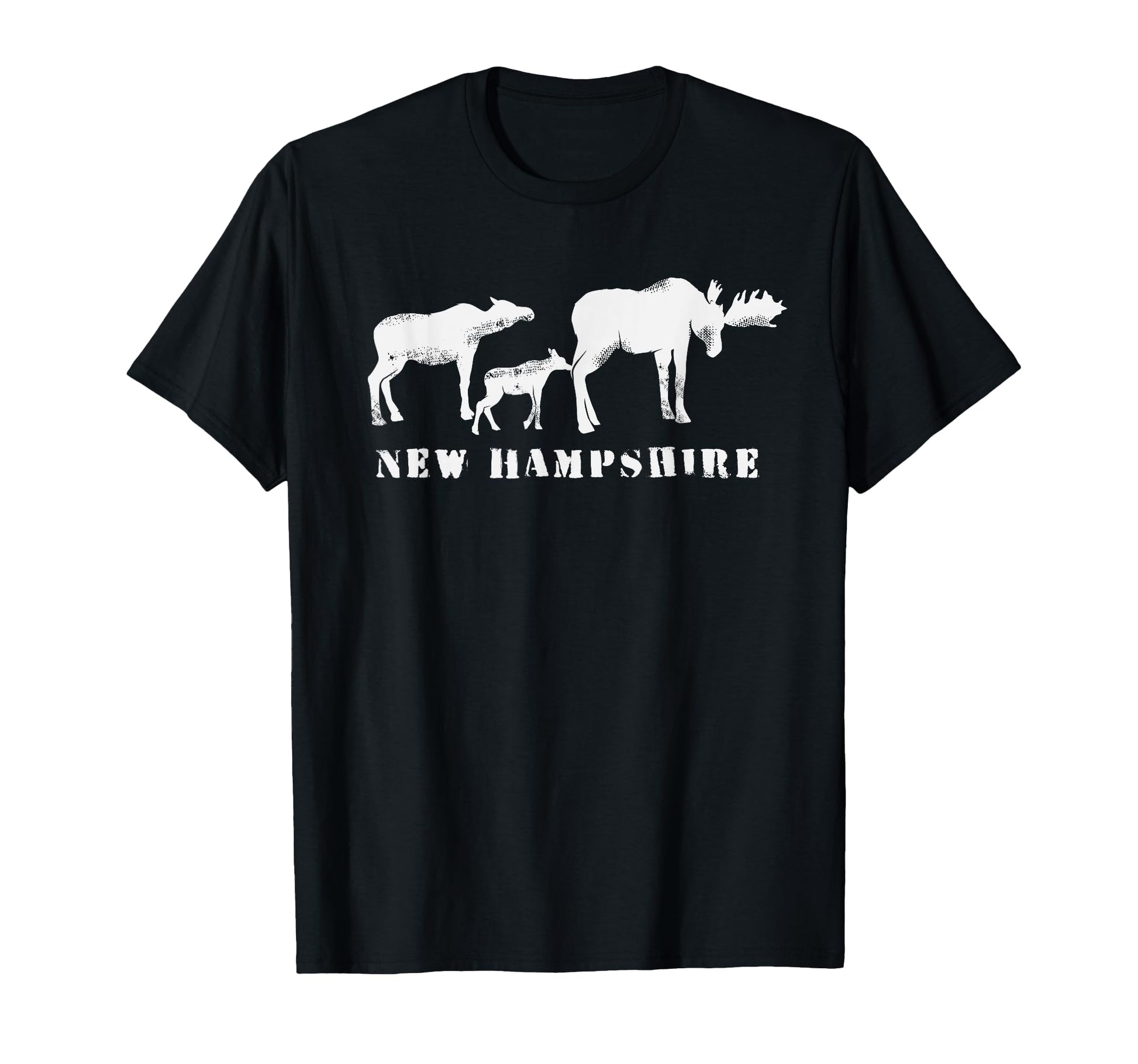 New Hampshire Nh Moose Family T-Shirt - Novelty Apparel Men Women - T-Shirt, Sweatshirt, Hoodie