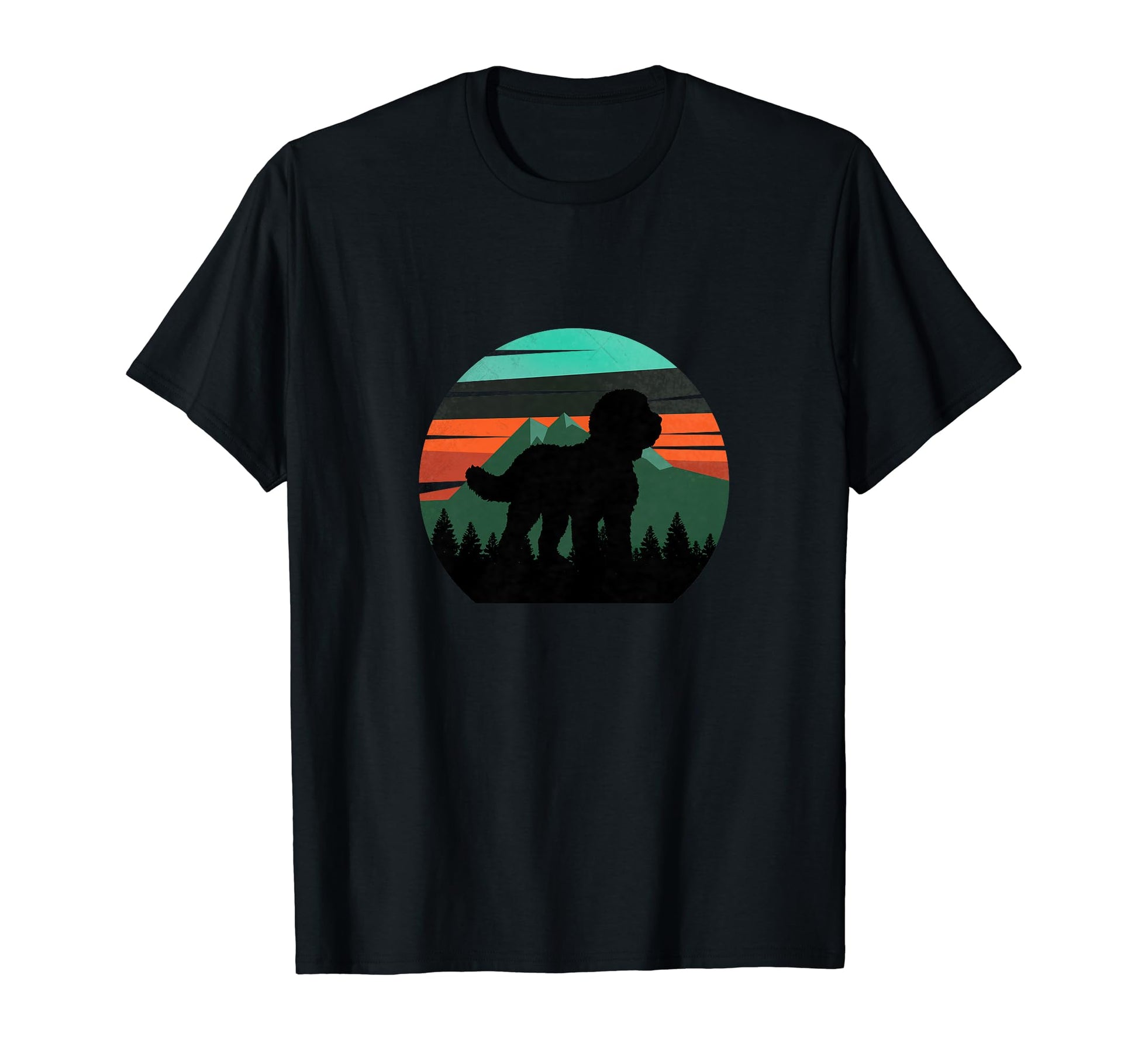 Sheepadoodle Dog Mountains T-Shirt - Streetwear Style for Adults - T-Shirt, Sweatshirt, Hoodie