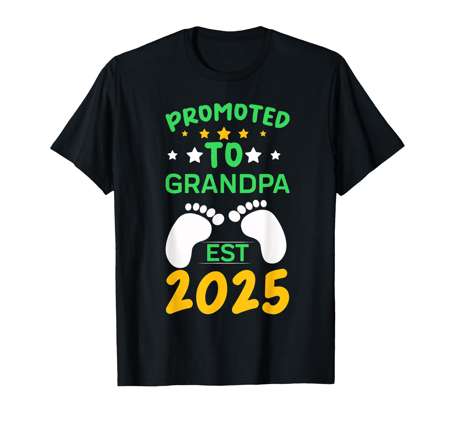 Awesome Promoted To Grandpa Est 2025 T-Shirt - Minimalist Print for Adults - T-Shirt, Sweatshirt, Hoodie