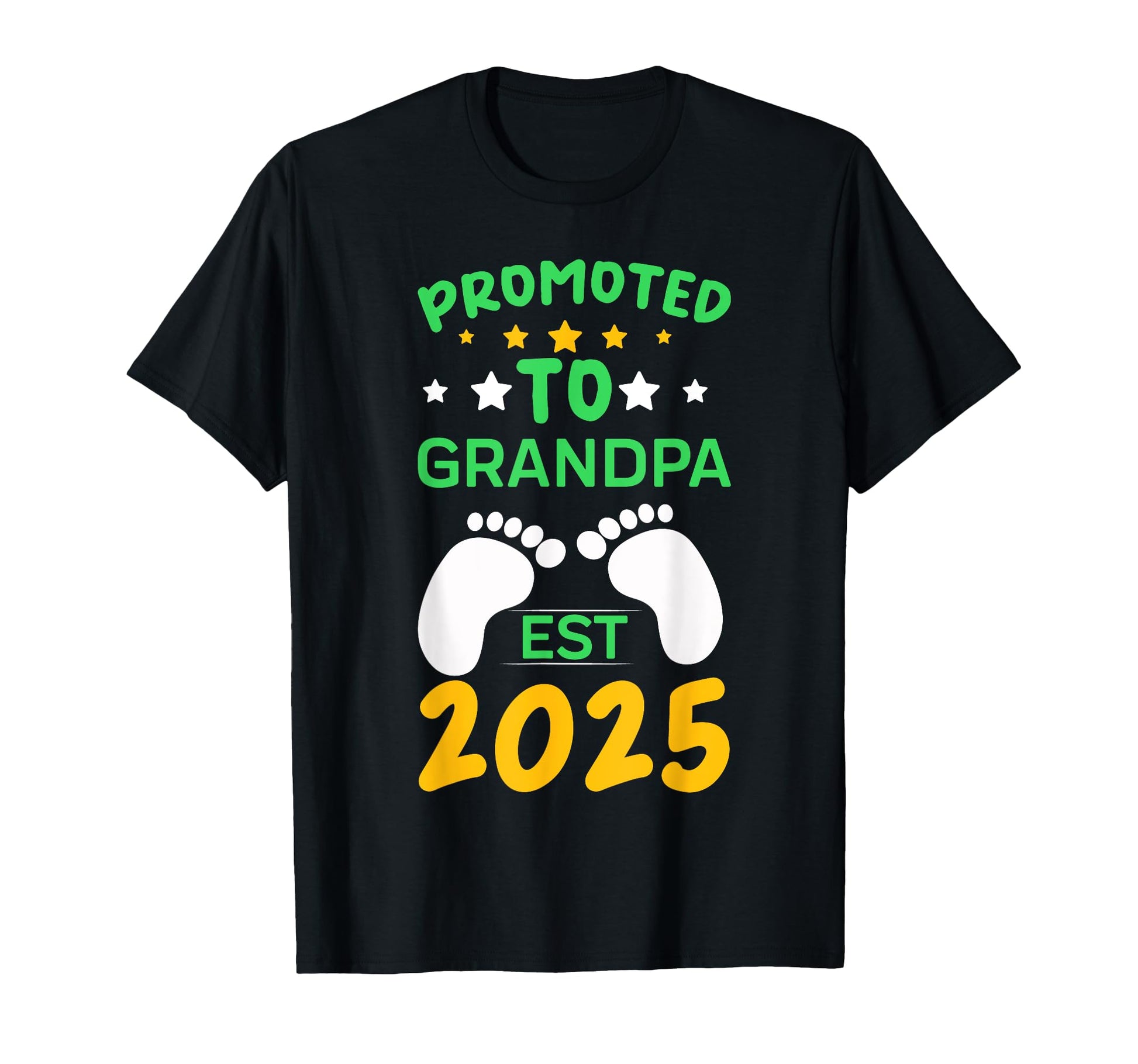 Awesome Promoted To Grandpa Est 2025 T-Shirt - Minimalist Print for Adults - T-Shirt, Sweatshirt, Hoodie