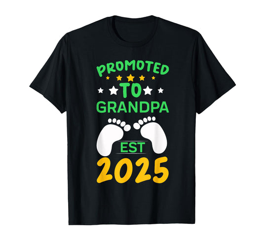 Awesome Promoted To Grandpa Est 2025 T-Shirt - Minimalist Print for Adults - T-Shirt, Sweatshirt, Hoodie