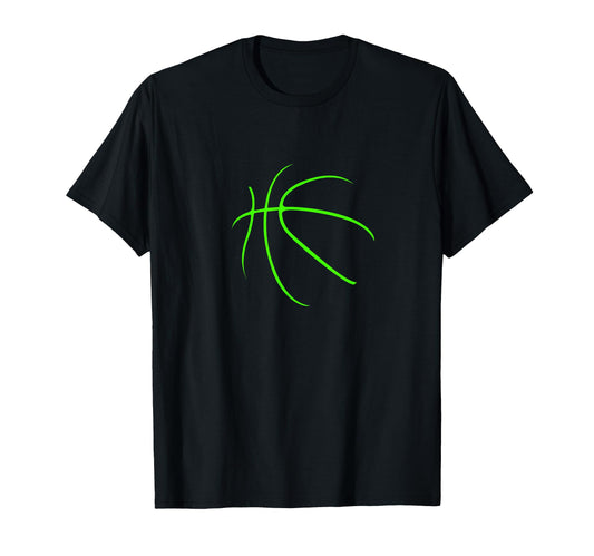 Basketball Shirts Green Bball T-Shirt - Fun Novelty Design for Adults - T-Shirt, Sweatshirt, Hoodie