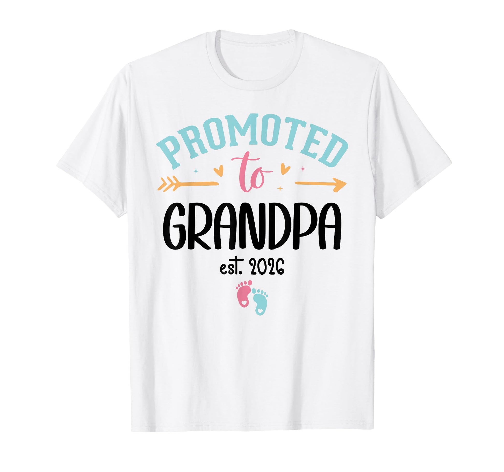Promoted To Grandpa Est 2026 First T-Shirt - Minimalist Print Men Women - T-Shirt, Sweatshirt, Hoodie