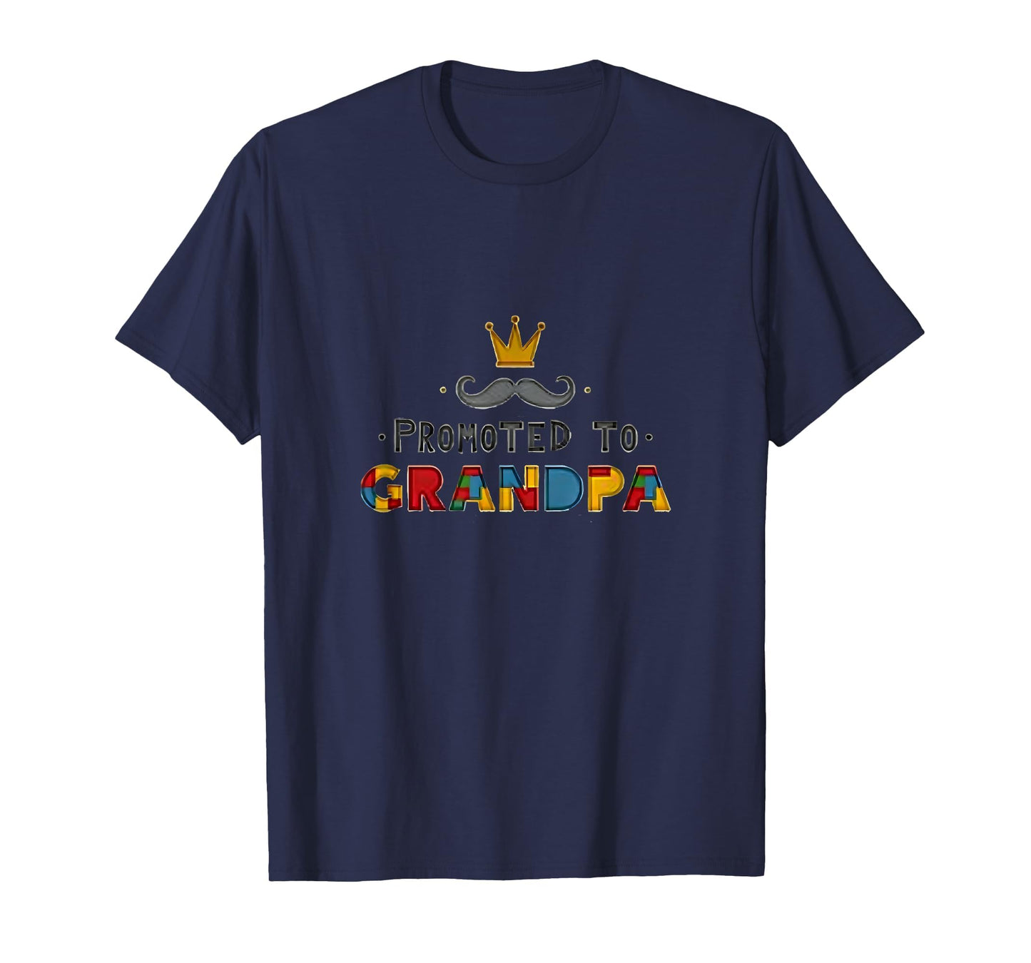 Promoted To Grandpa Royal Mustache T-Shirt - Graphic Print for Adults - T-Shirt, Sweatshirt, Hoodie