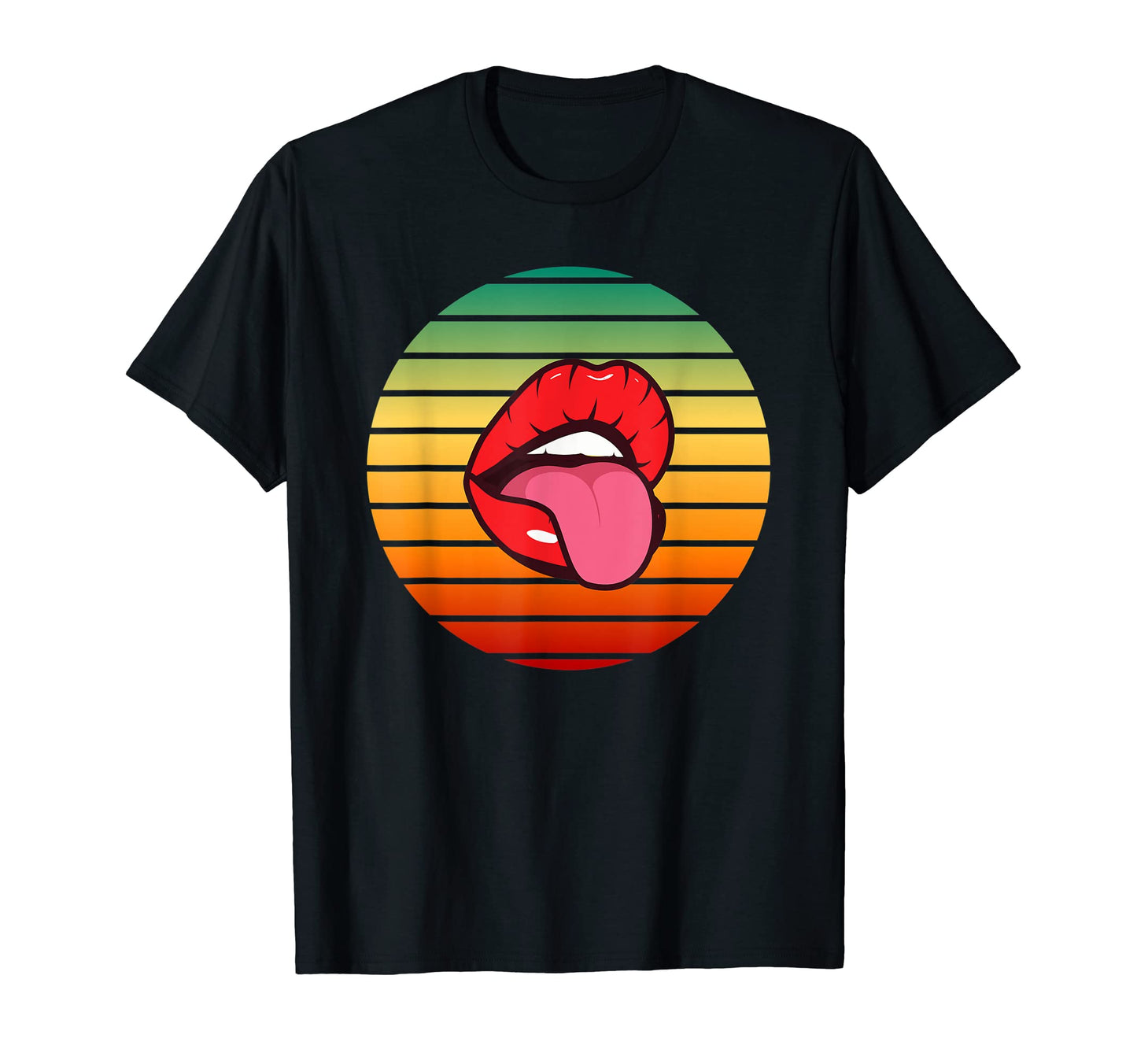 Fun Red Lips Tongue Lick Sexy And Pop T-Shirt - Streetwear Style Men Women - T-Shirt, Sweatshirt, Hoodie