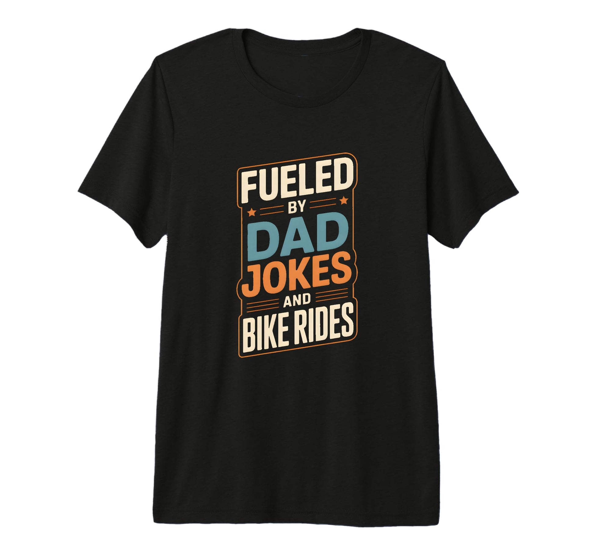 Mens Fueled Dad Jokes And Bike Rides T-Shirt - Novelty Apparel for Adults - T-Shirt, Sweatshirt, Hoodie
