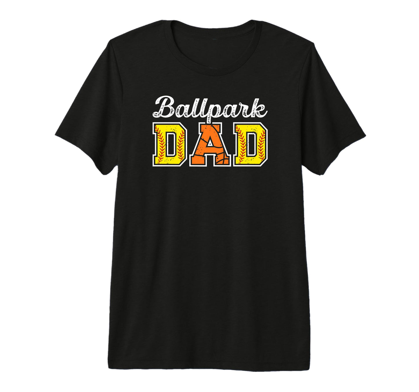 Mens Ballpark Dad Softball T-Shirt - Minimalist Print for Adults - T-Shirt, Sweatshirt, Hoodie