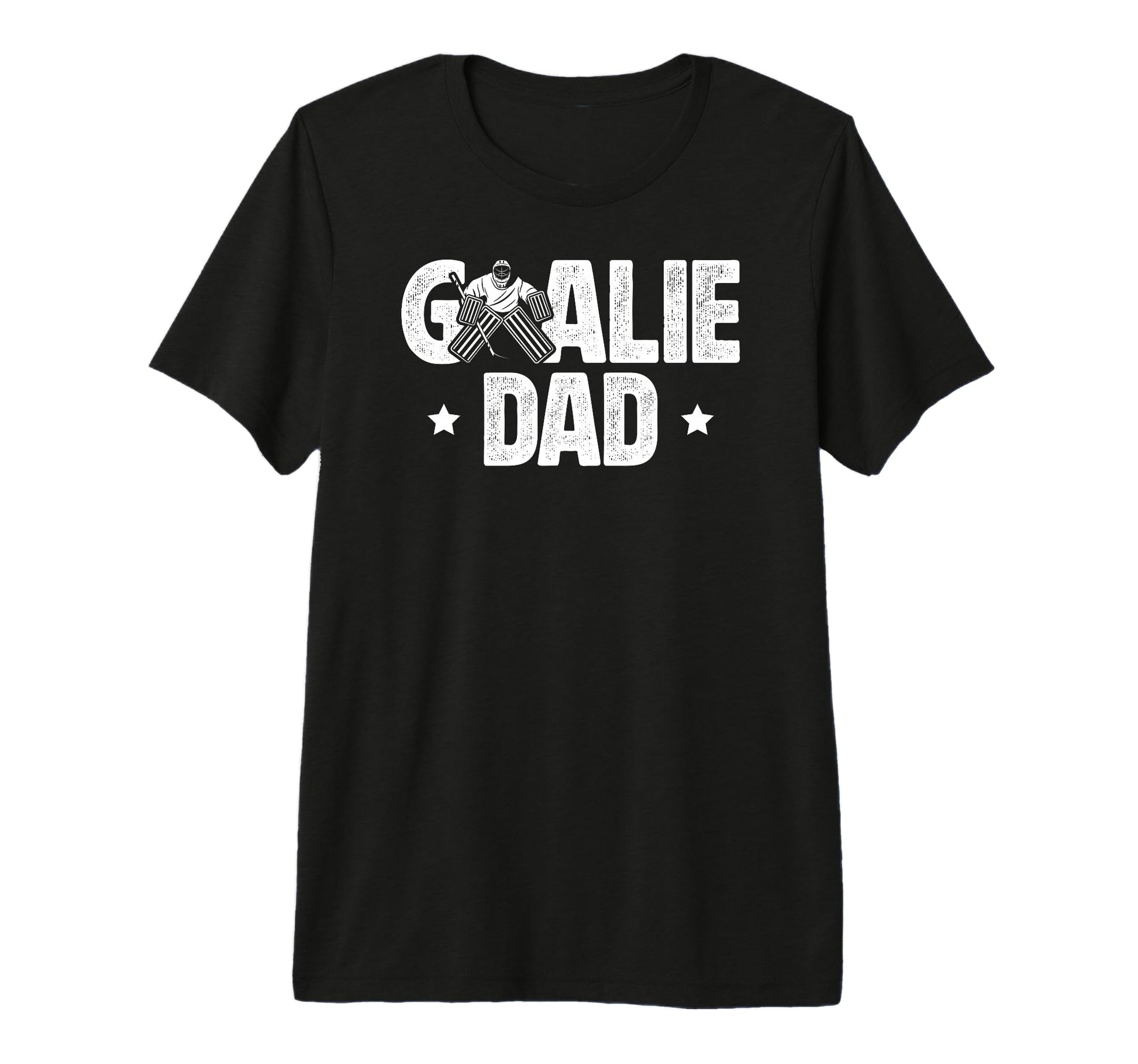Mens Ice Hockey Goalie Dad Hockey T-Shirt - Minimalist Print for Adults - T-Shirt, Sweatshirt, Hoodie