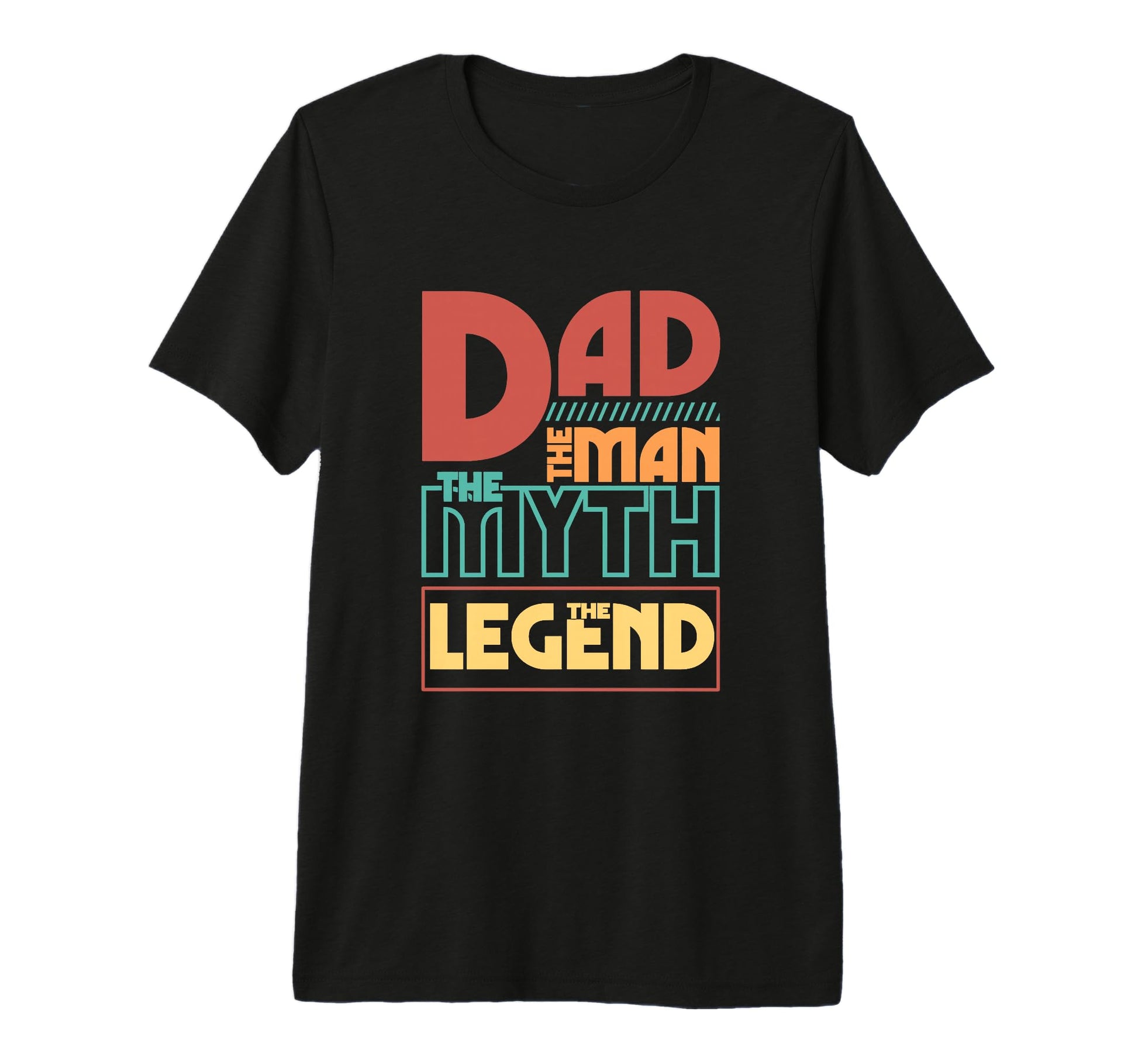 Dad Myth Legend Funny Father Day Tri T-Shirt - Custom Art Print for Adults - T-Shirt, Sweatshirt, Hoodie