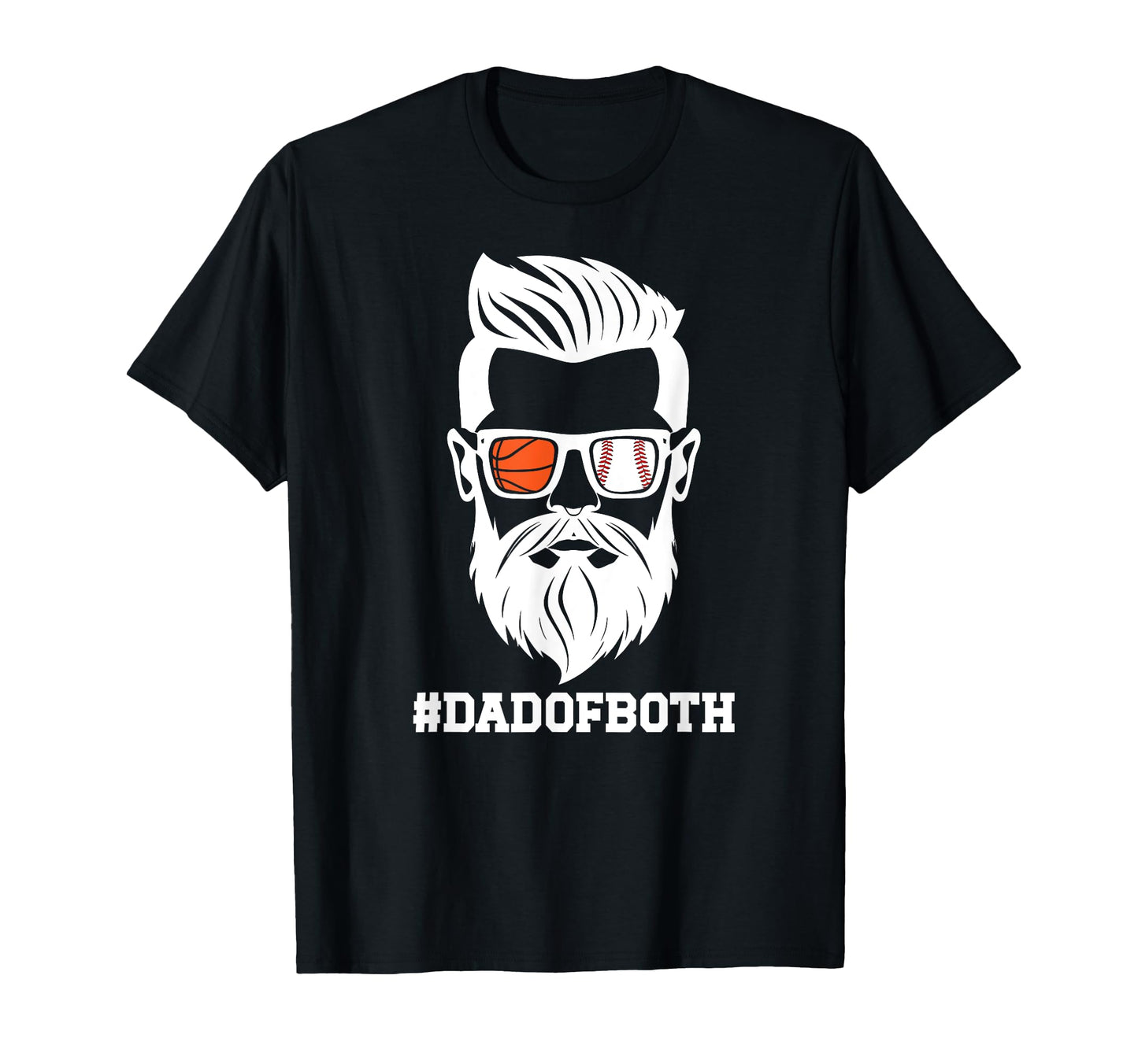 Dad Both Baseball Basketball Dad Ballers T-Shirt - Trendy Graphic Unisex - T-Shirt, Sweatshirt, Hoodie